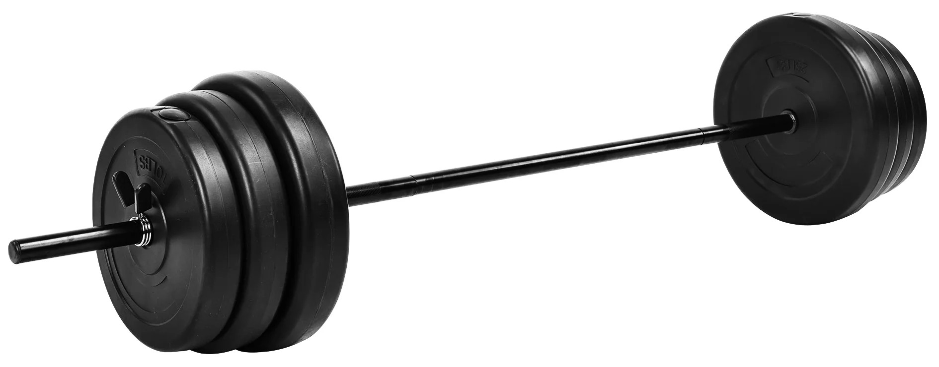 BalanceFrom Vinyl Standard Weight Set in Black, 100 lbs. - Womvr