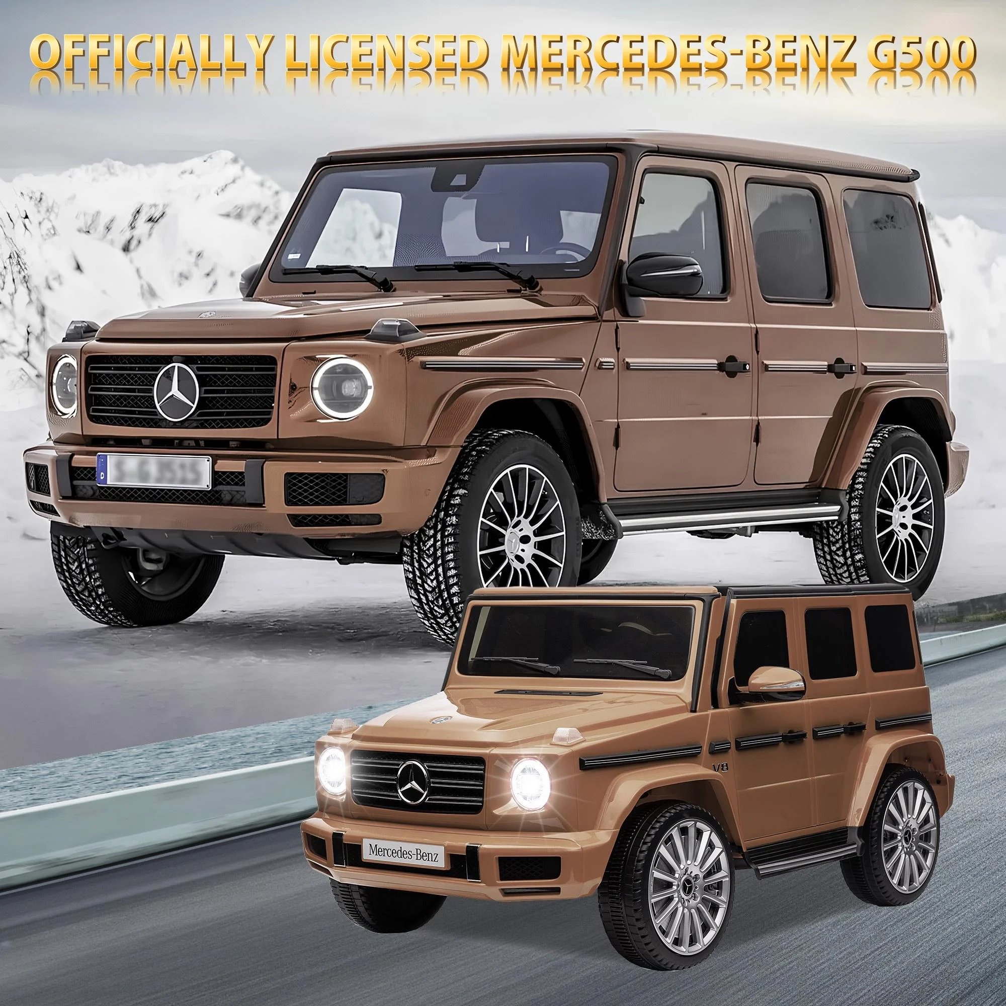 24V Ride on Car with Remote Control for Kids Mercedes Benz Ride on Car Toy for Boys and Girls 3-6 Years Old, Electric Vehicle, Bluetooth, LED Light, White - Womvr