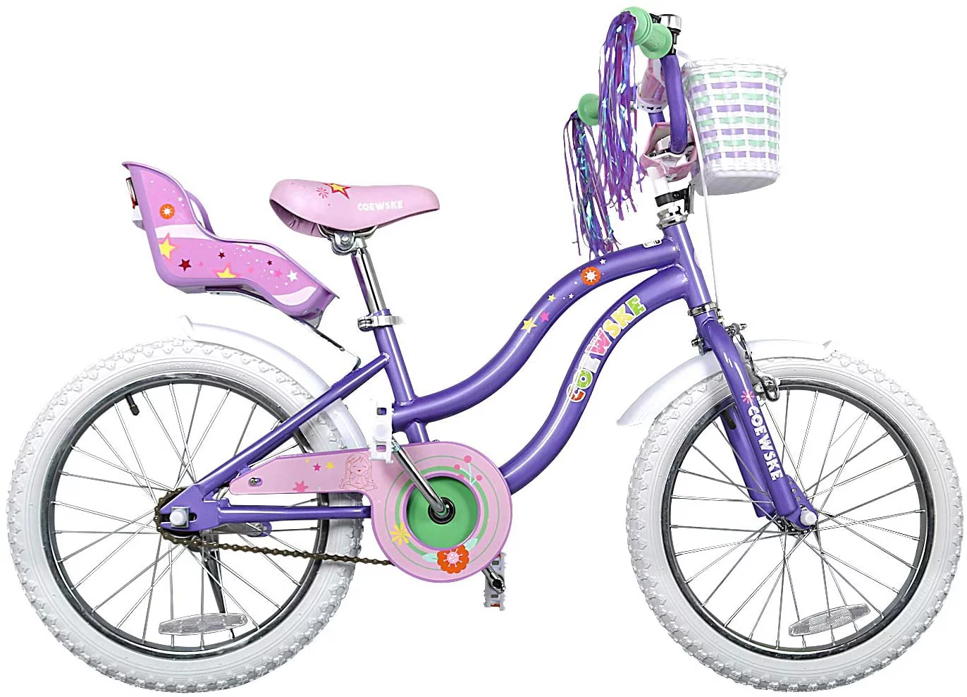 Coewske Princess Kids Bike 14 inch Boys Girls Bicycle with Training Wheels, Pink - Womvr