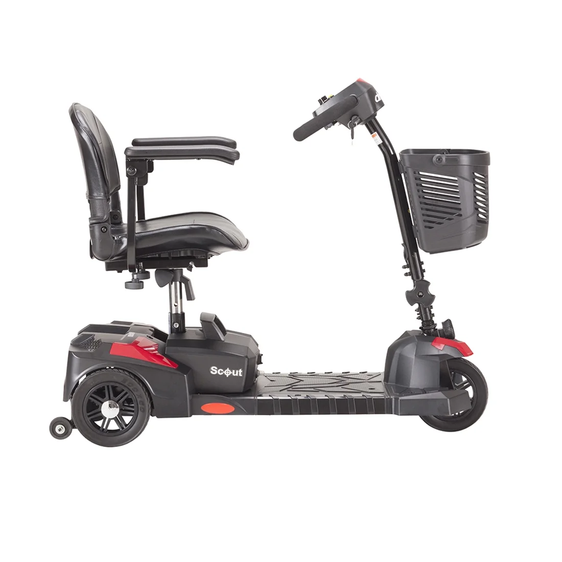 Drive Medical - Spitfire Scout 3 Transportable Mobility Scooter (12 AH Battery) Including Extended 5-Year Warranty - Womvr