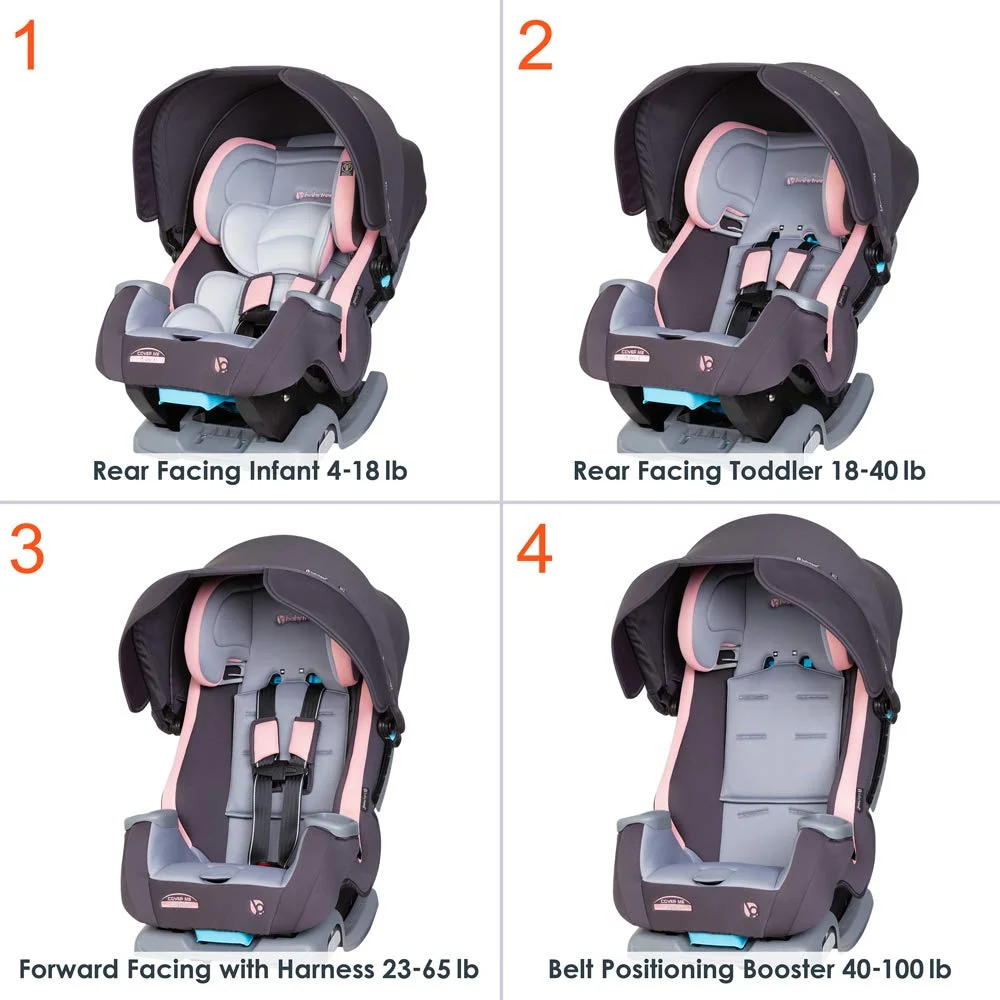 Baby Trend Cover Me 4-in-1 Convertible Car Seat - Vespa - Gray - Womvr