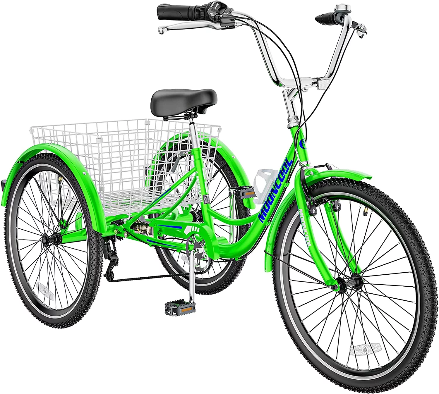 MOONCOOL Adult Tricycles, 3 Wheel 7 Speed Trikes, 20/24/26 inch Adult Trikes 3 Wheeled Bike with Basket for Seniors, Women, Men - Womvr