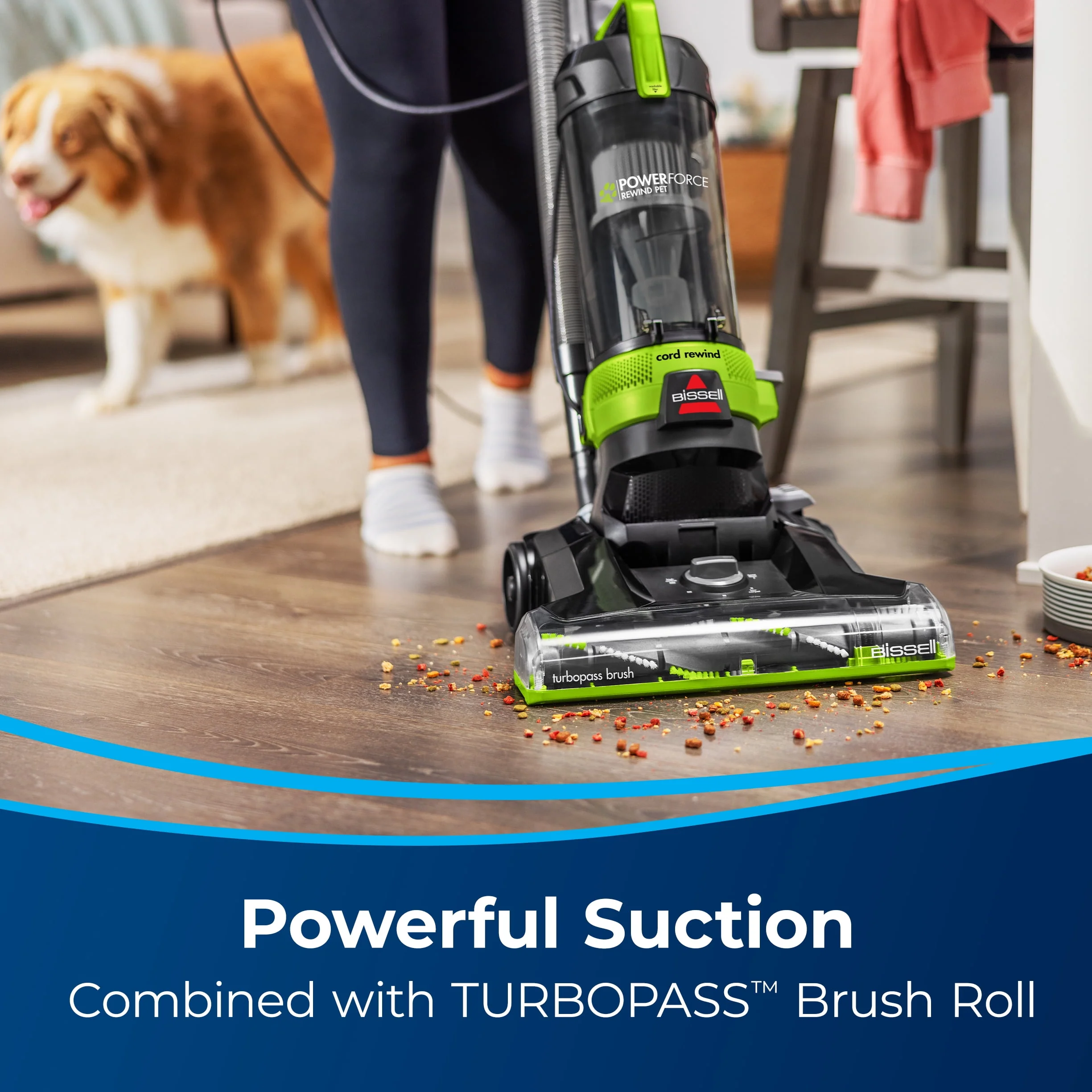 BISSELL PowerForce Helix Turbo Rewind Pet Upright Vacuum 3333 - Womvr