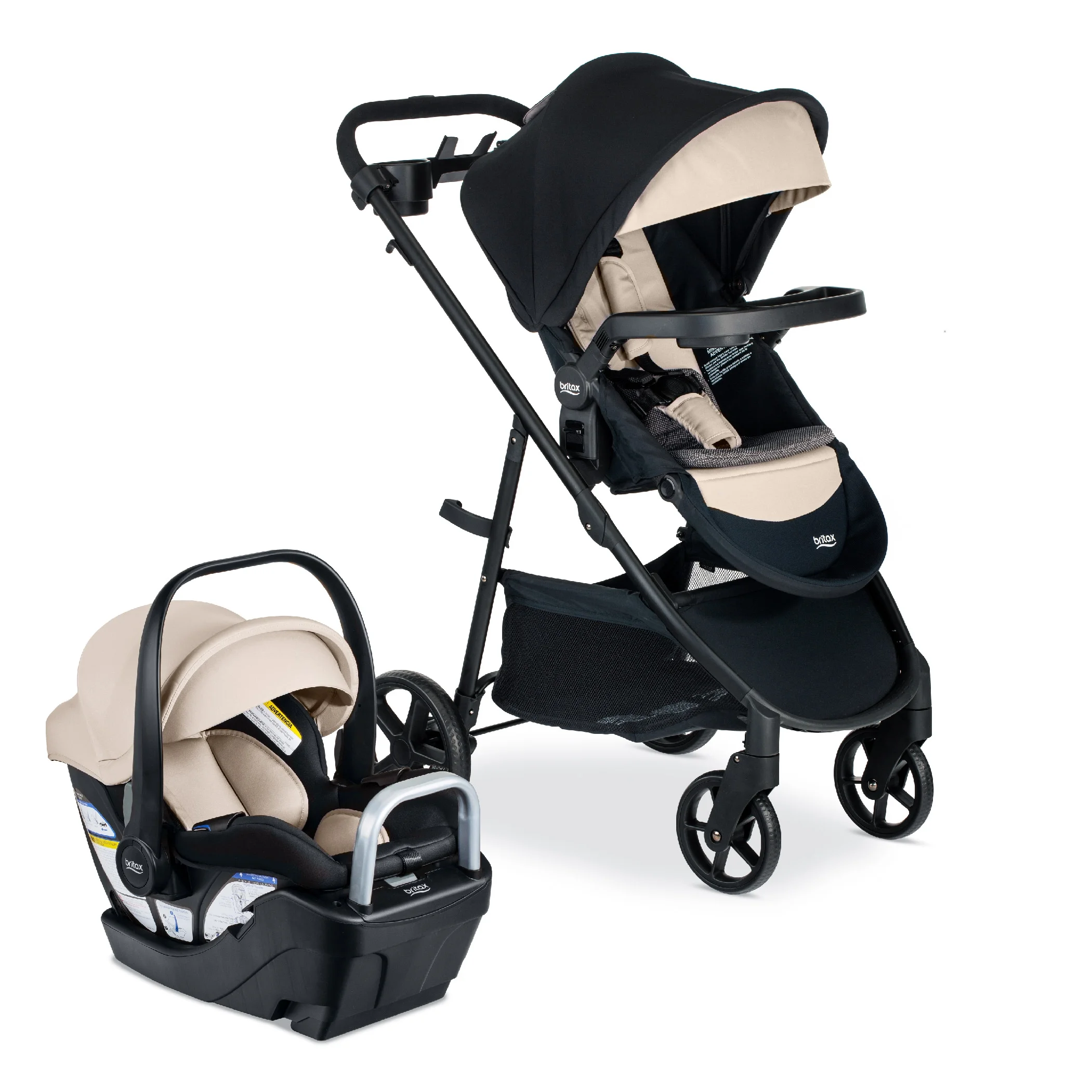 Britax Willow Brook S+ Baby Travel System, Infant Car Seat and Stroller Combo, Graphite Onyx - Womvr