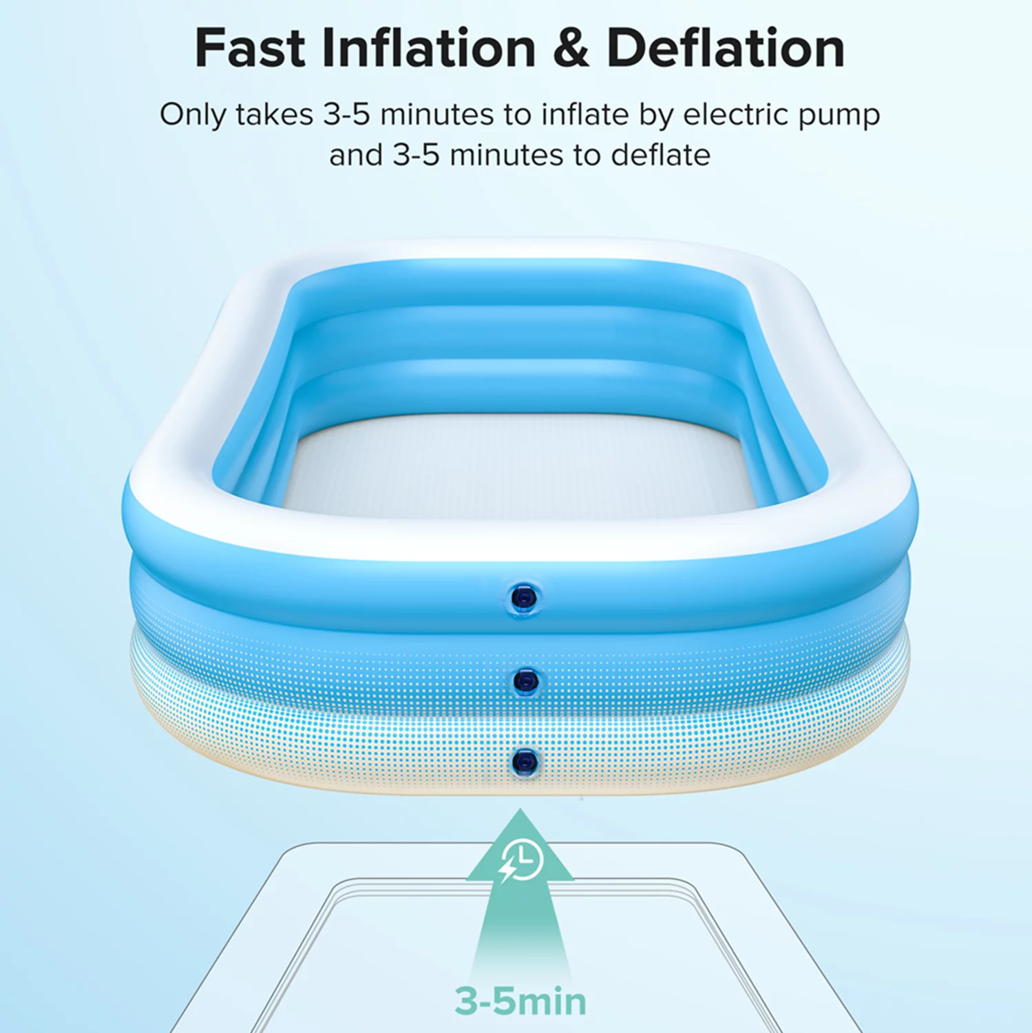 EVAJOY 10ft × 30in Easy Set Inflatable Swimming Pool with Pool Cover - Perfect Above Ground Pool for Family Fun in Your Backyard Garden - Womvr