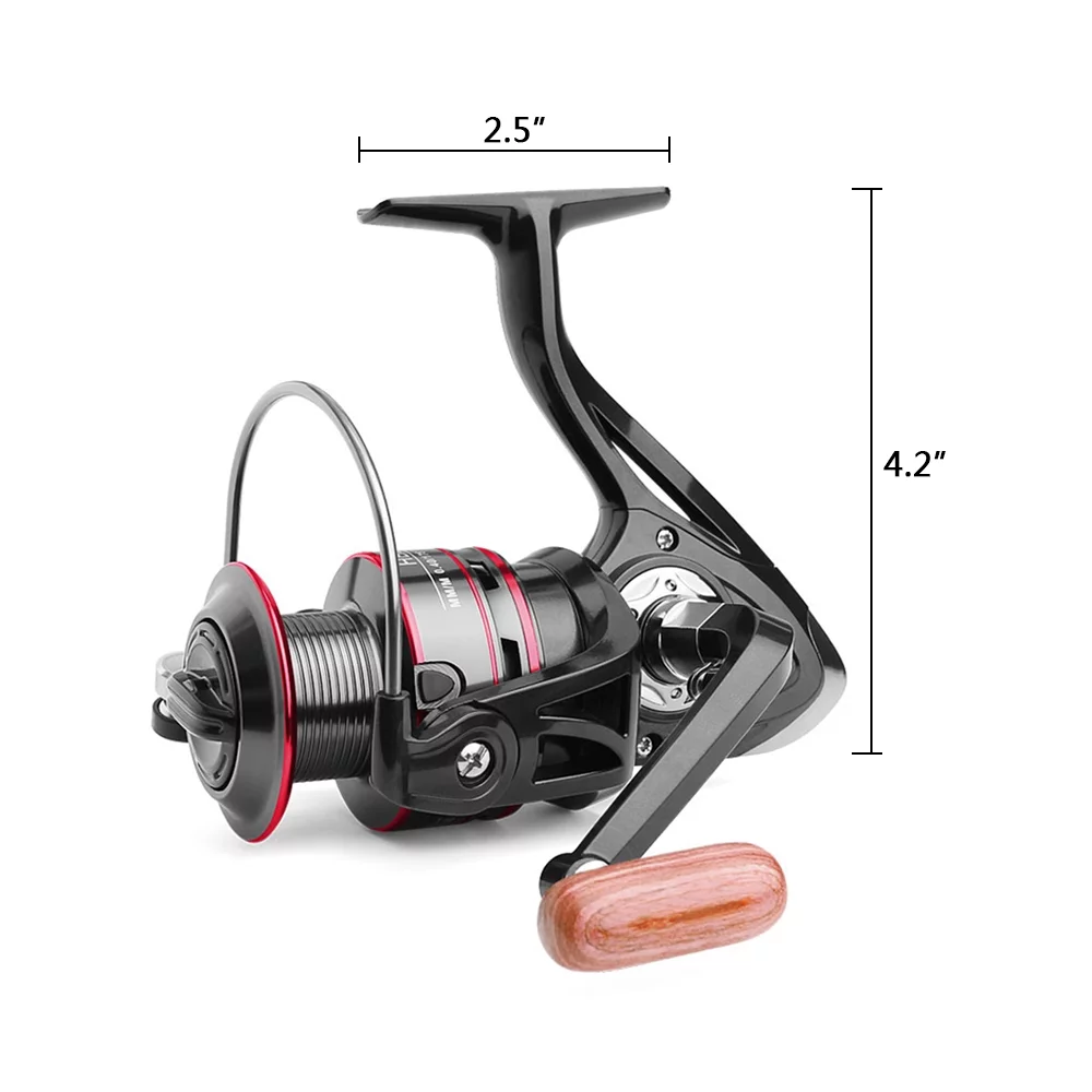Heavy Duty Spinning Reel Saltwater Offshore Fishing Reel Max Drag 18lbs HB500-HB6000 - Womvr
