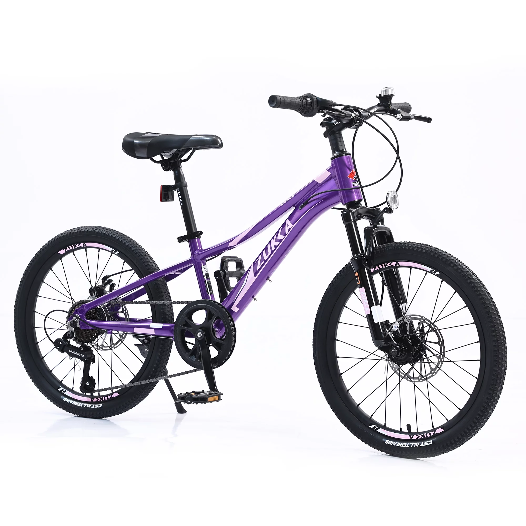 Zukka 20 inch  Girls Mountain Bike 7 Speed Aluminum Alloy Frame Bicycle for Kids Girls in Pink - Womvr