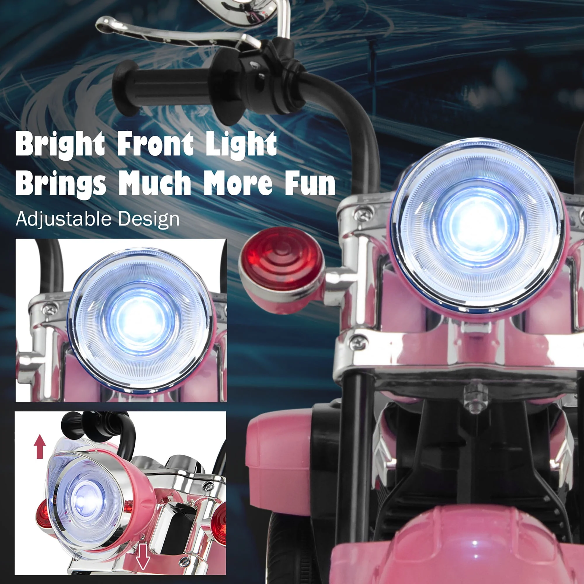 Costway 3 Wheel Kids Ride On Motorcycle 6V Battery Powered Electric Toy White - Womvr