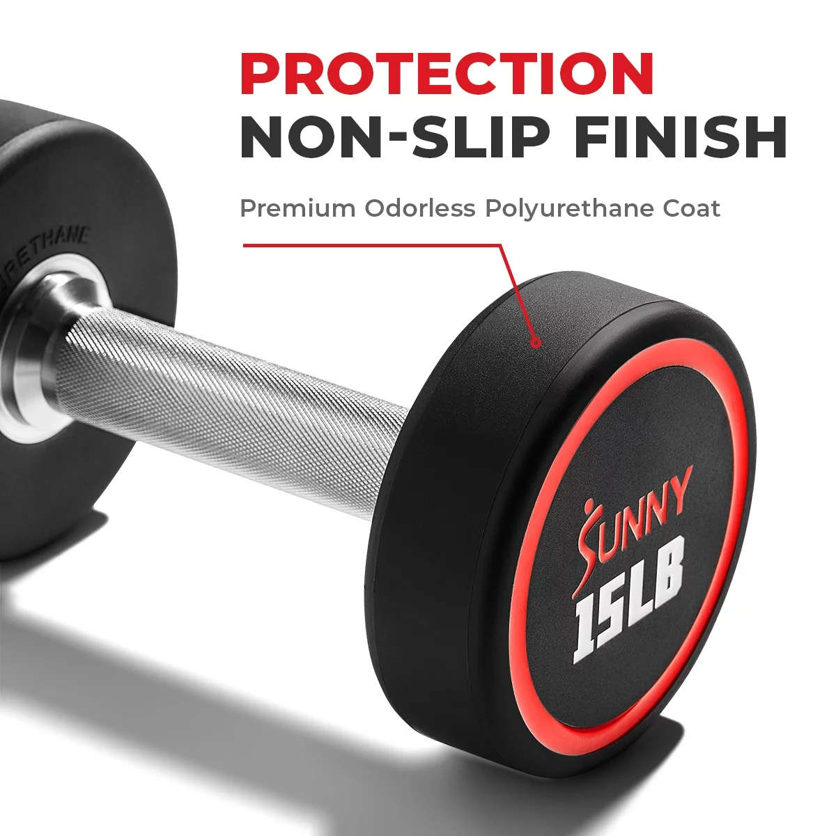 Sunny Health & Fitness Signature Style Polyurethane Round Dumbbells 5-Pound (Pair) �C SF-DB02-5 - Womvr