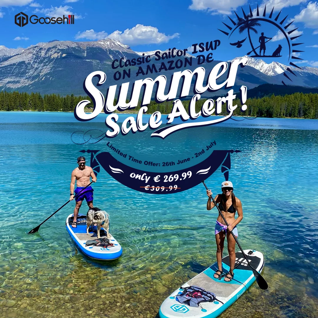 Goosehill Sailor Inflatable Stand Up High-quality Teal Paddle Board, lightweight, SUP Package, 10'6