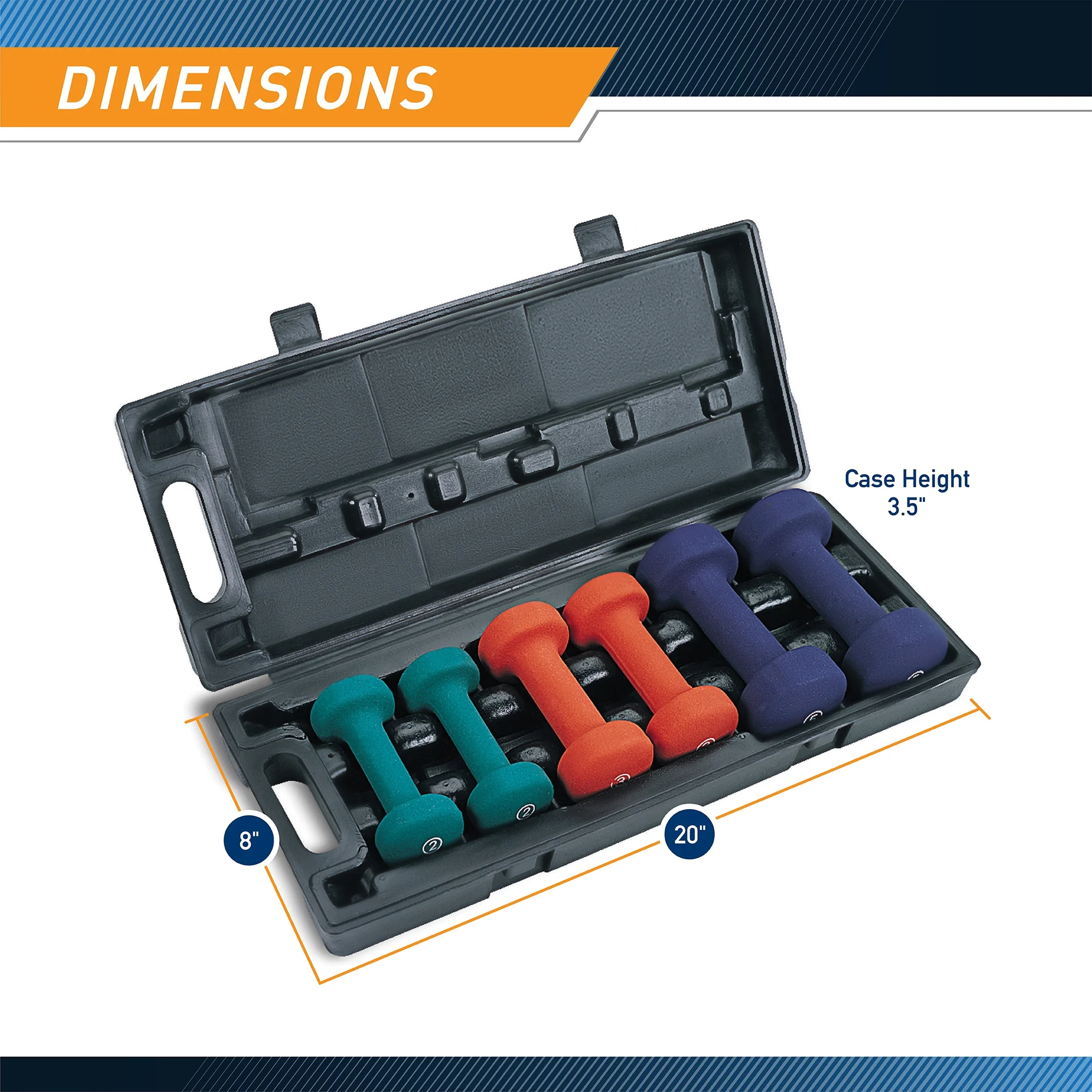 Marcy 3-Pair Neoprene Dumbbell Set. NDS-21.1 - Womvr