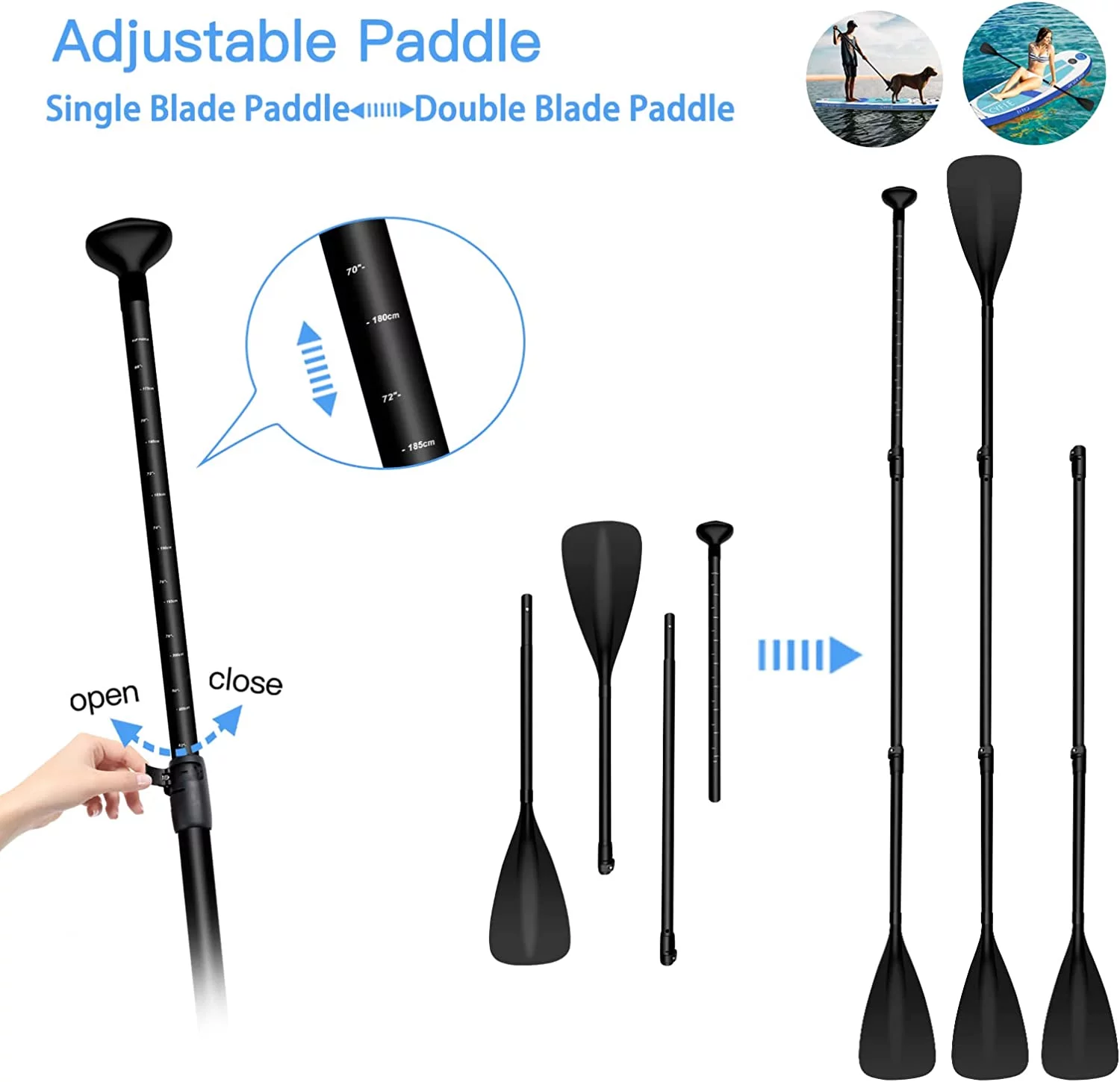 Paddle Board for Adult, Inflatable Surfboard Fishing Standup Cyfie Paddle Board 10.6 ft - Womvr