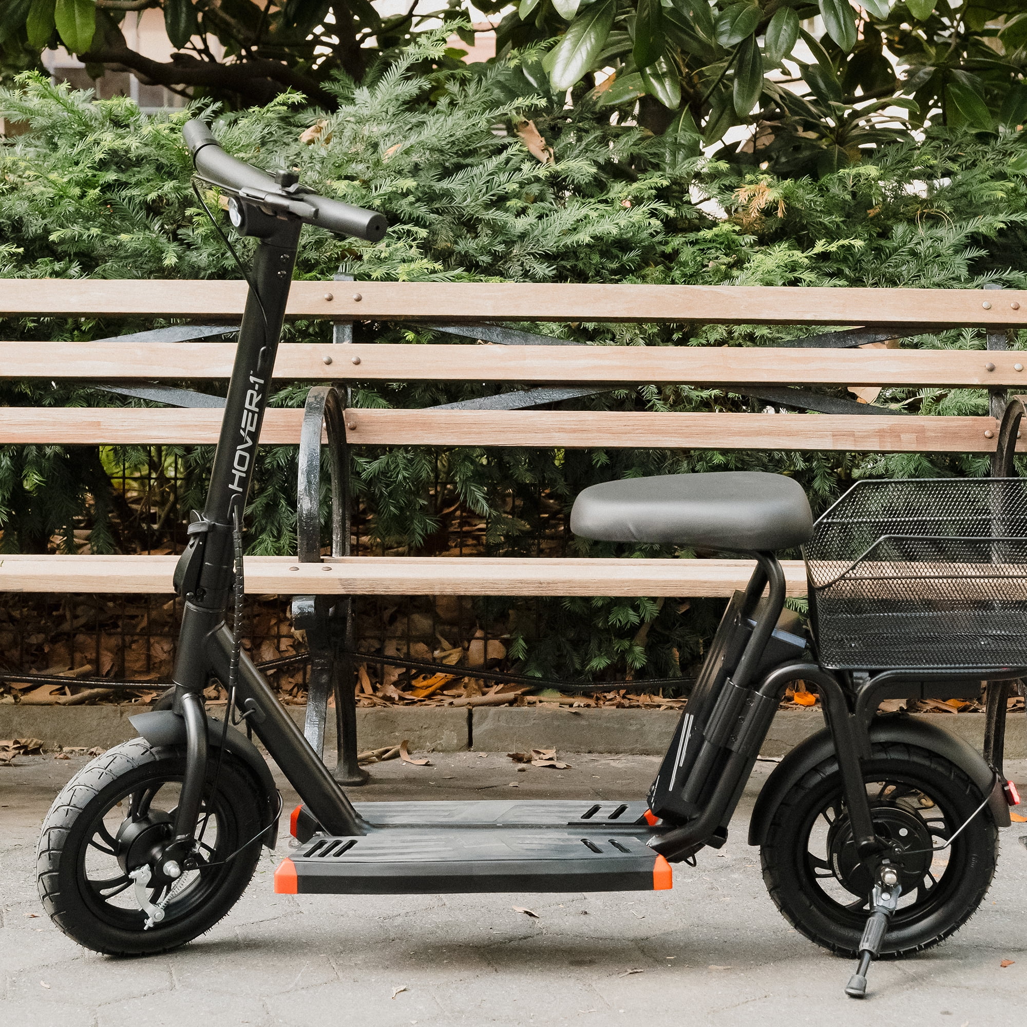 Hover-1 Alpha Cargo Electric Scooter for Teens, 16 mph Max Speed, UL 2272 Certified, Black - Womvr