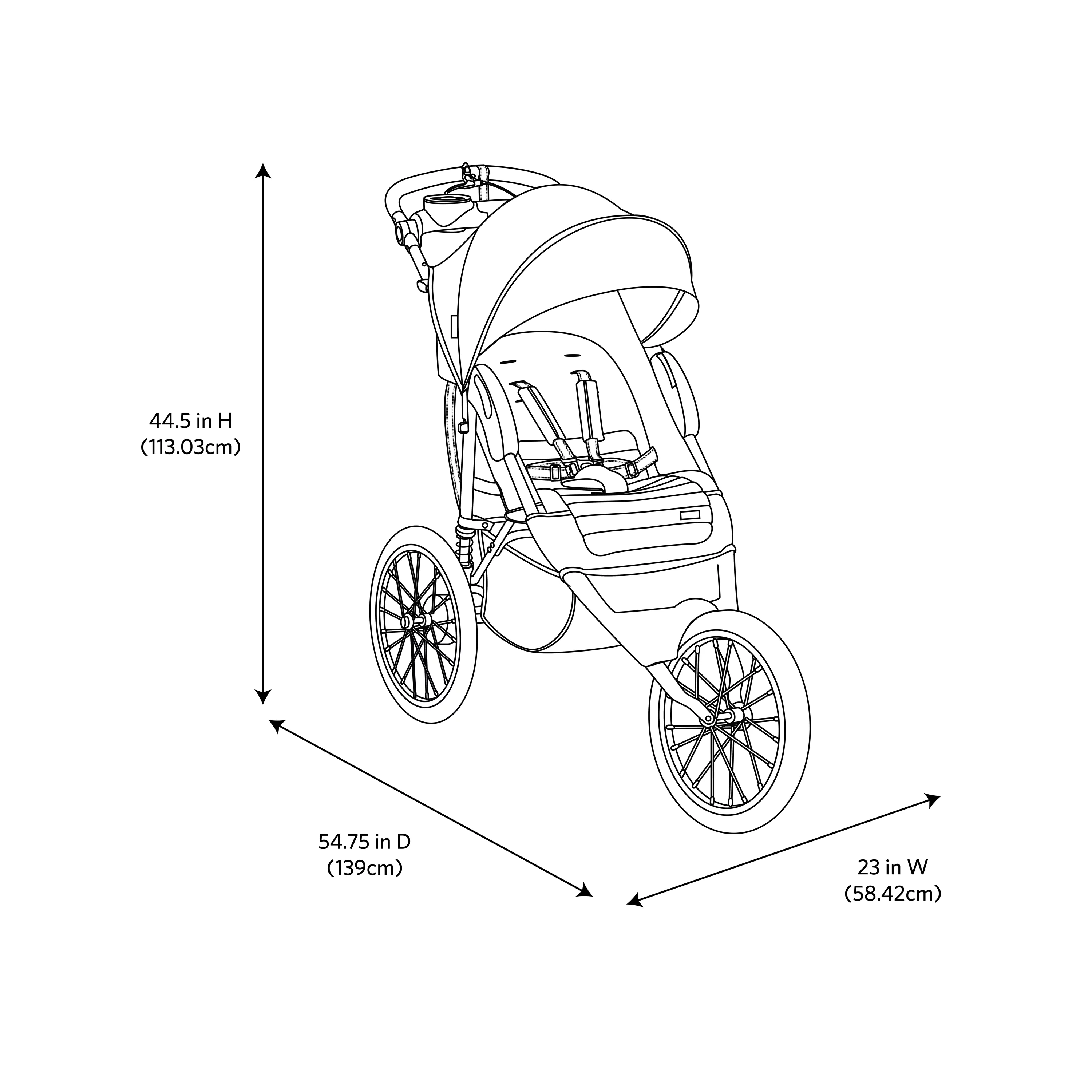 Monbebe Rebel Jogging Stroller - Womvr