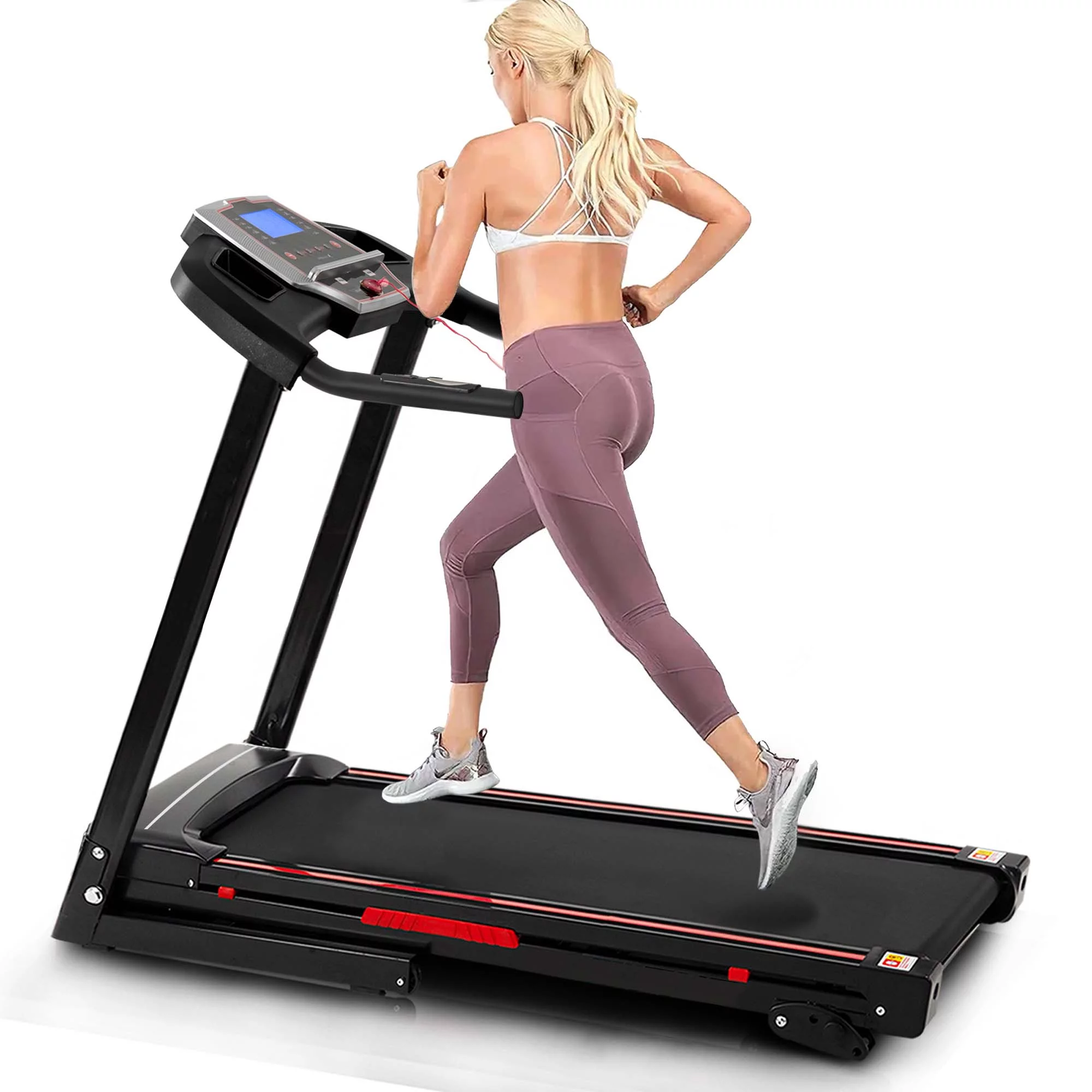 Aukfa 3.5 HP Folding Treadmill with Incline for Home Office Workout, 300 lbs+ Capacity, Green - Womvr