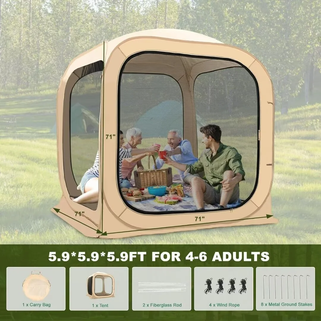 Docred Sports Tent, Weather Pop Up Shelter Bubble Tent clear tent Up to 3 People - Womvr