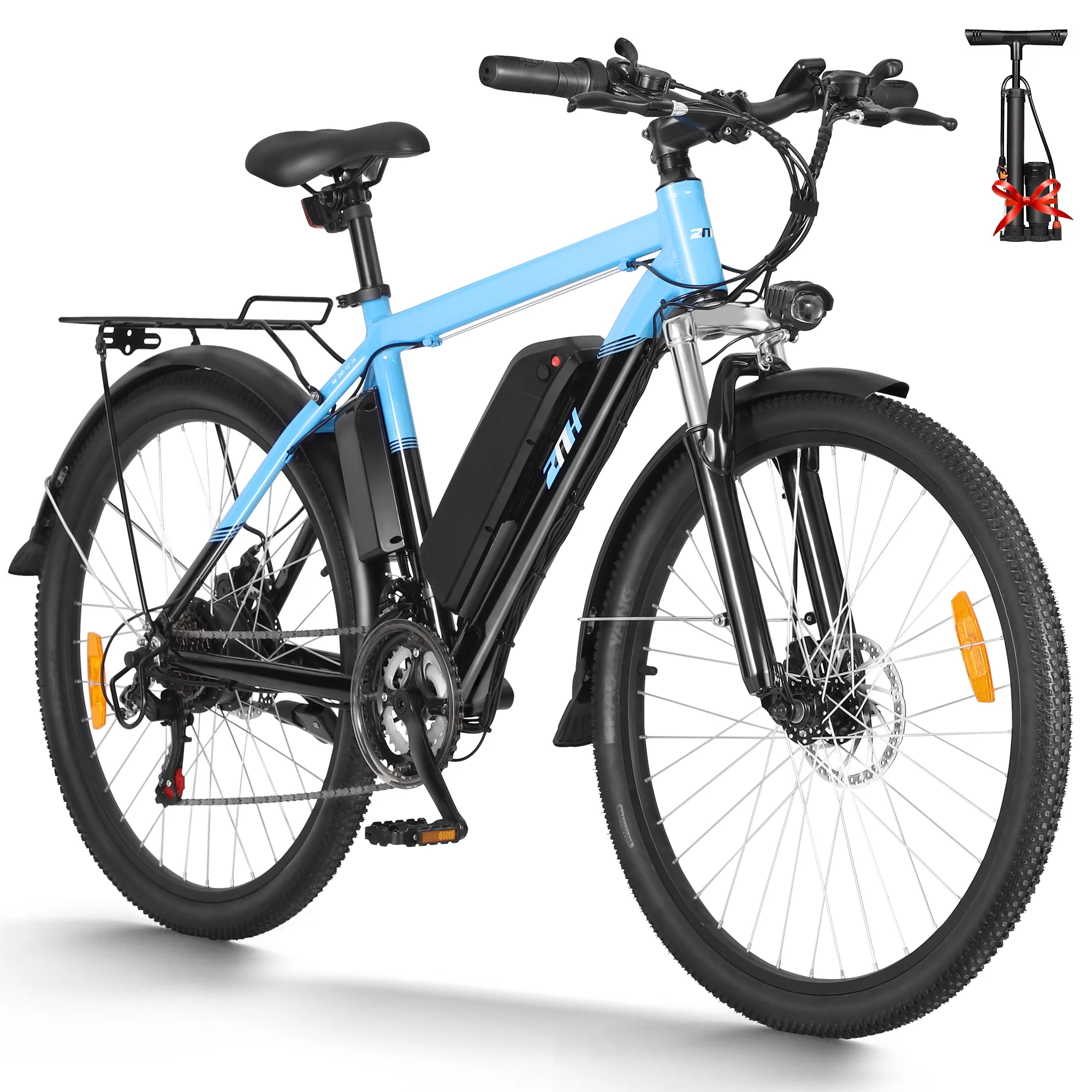 Electric Bike 350W Electric Mountain Bike 21-Speed Shifter Adult Ebike Electric Bicycle for Men Women 36V/10Ah Battery with 3 Working Models, Black - Womvr