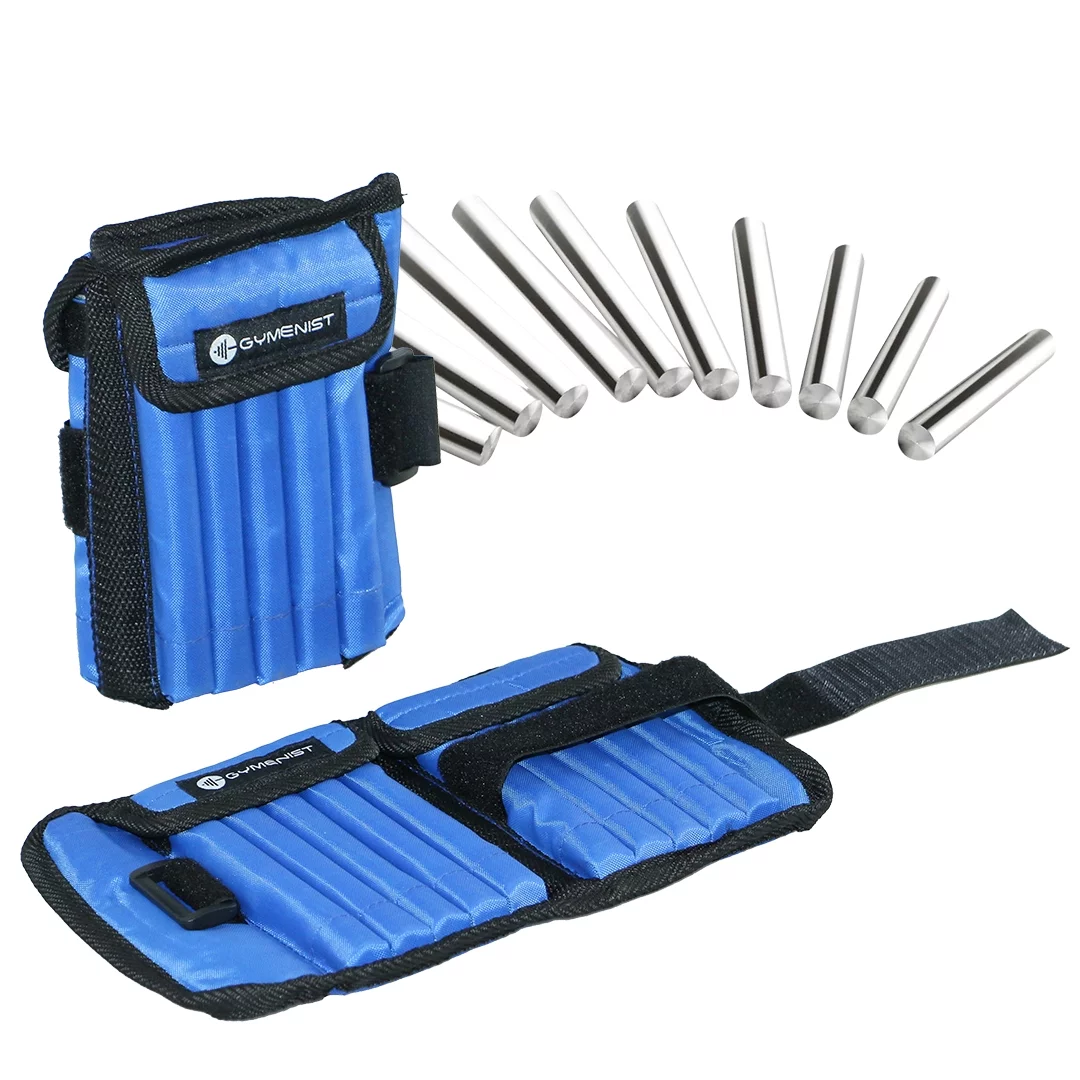 Gymenist Pair Of Ankle Weights Can Be Adjusted Up To 5.0 Lb. Each Set of 2 x Weight Wraps (Total 10-Lb.) - Womvr