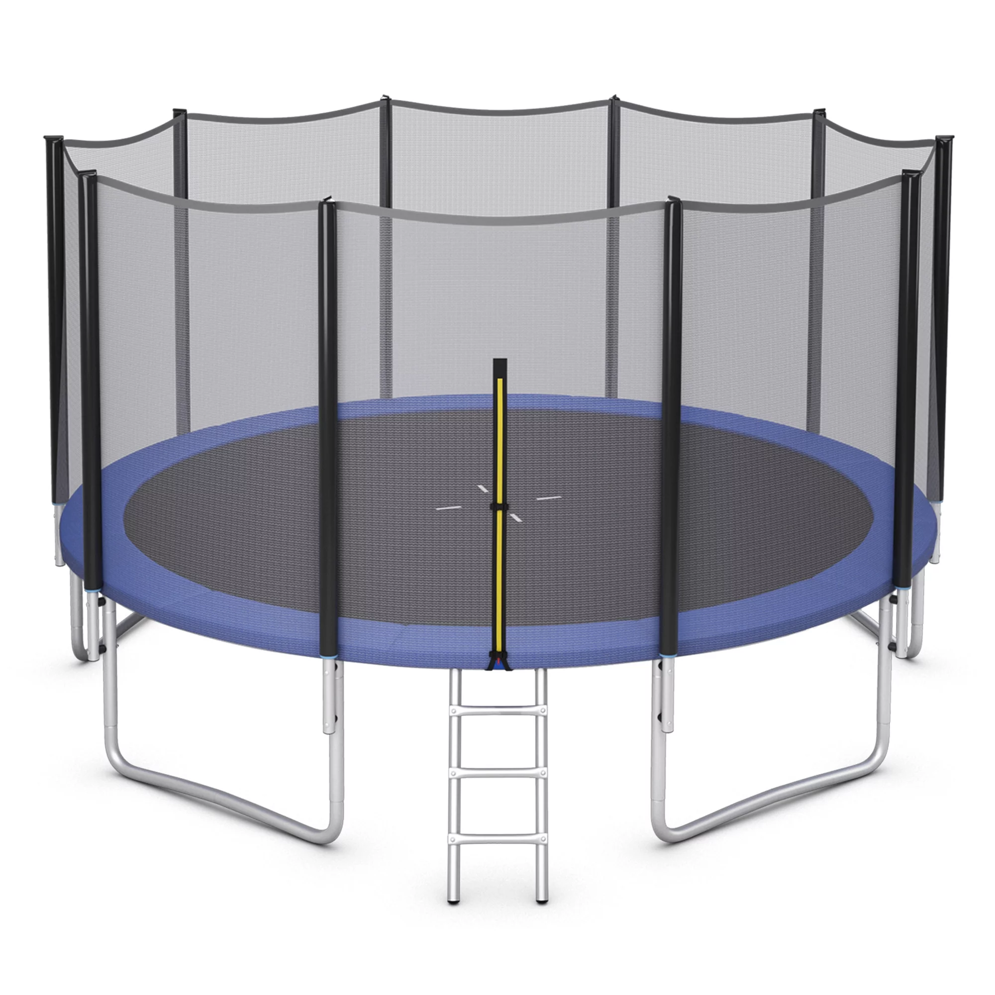 Gymax 8 FT Outdoor Trampoline Bounce Combo W/Safety Closure Net Ladder - Womvr