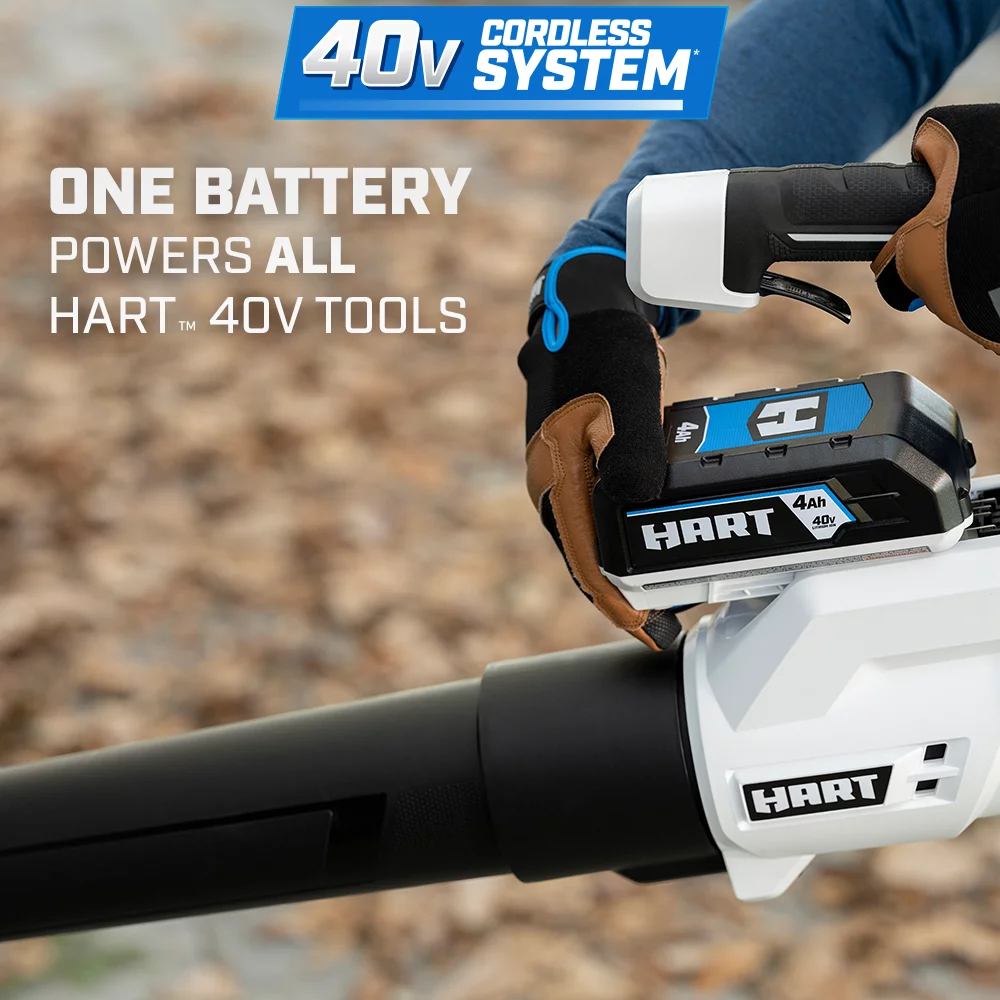 HART 40-Volt 120 MPH at 450 CFM Battery-Powered Axial Blower Kit, (1) 4.0Ah Lithium-Ion Battery - Womvr
