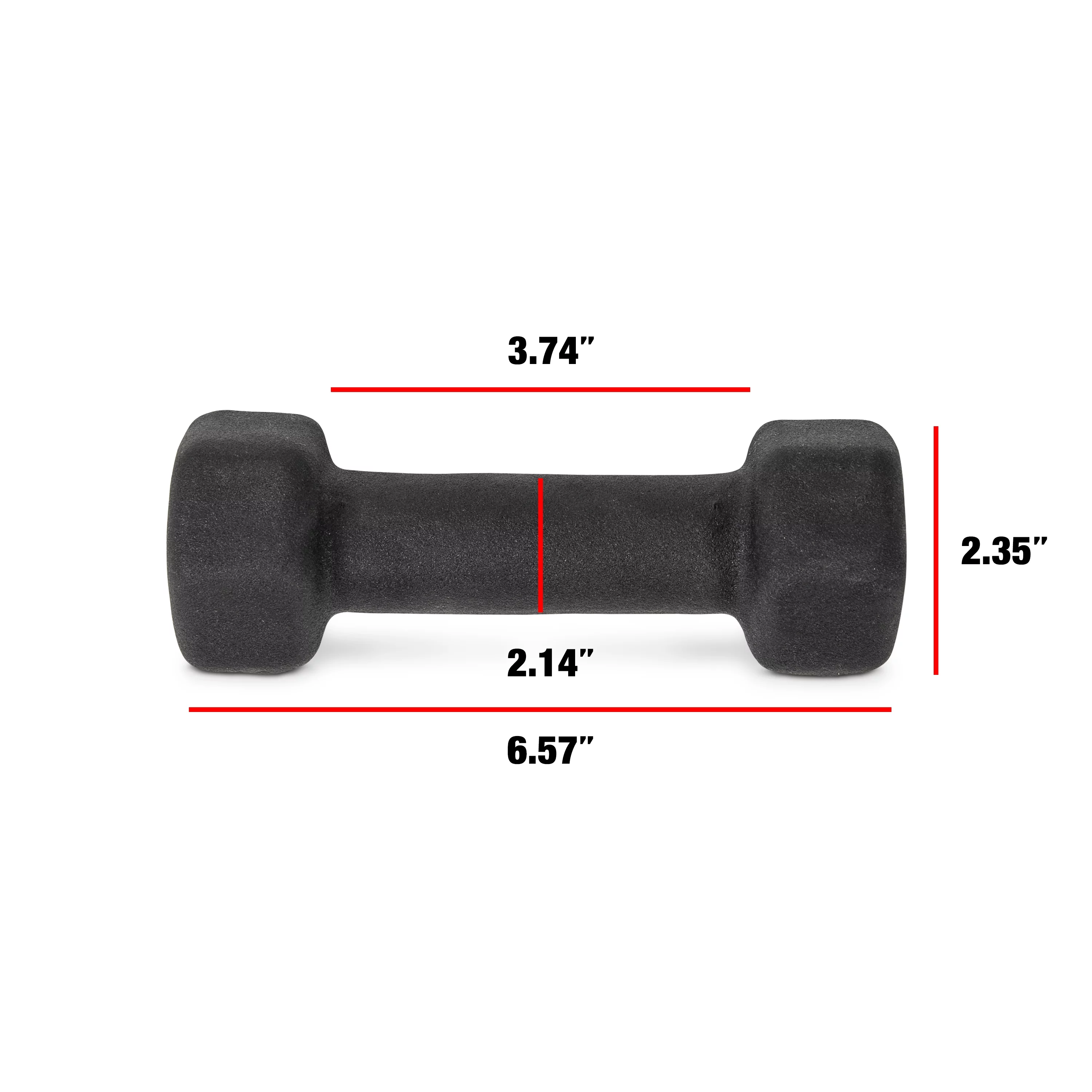 CAP Barbell, 15lb Black Neoprene Dumbbell, Pair - Womvr