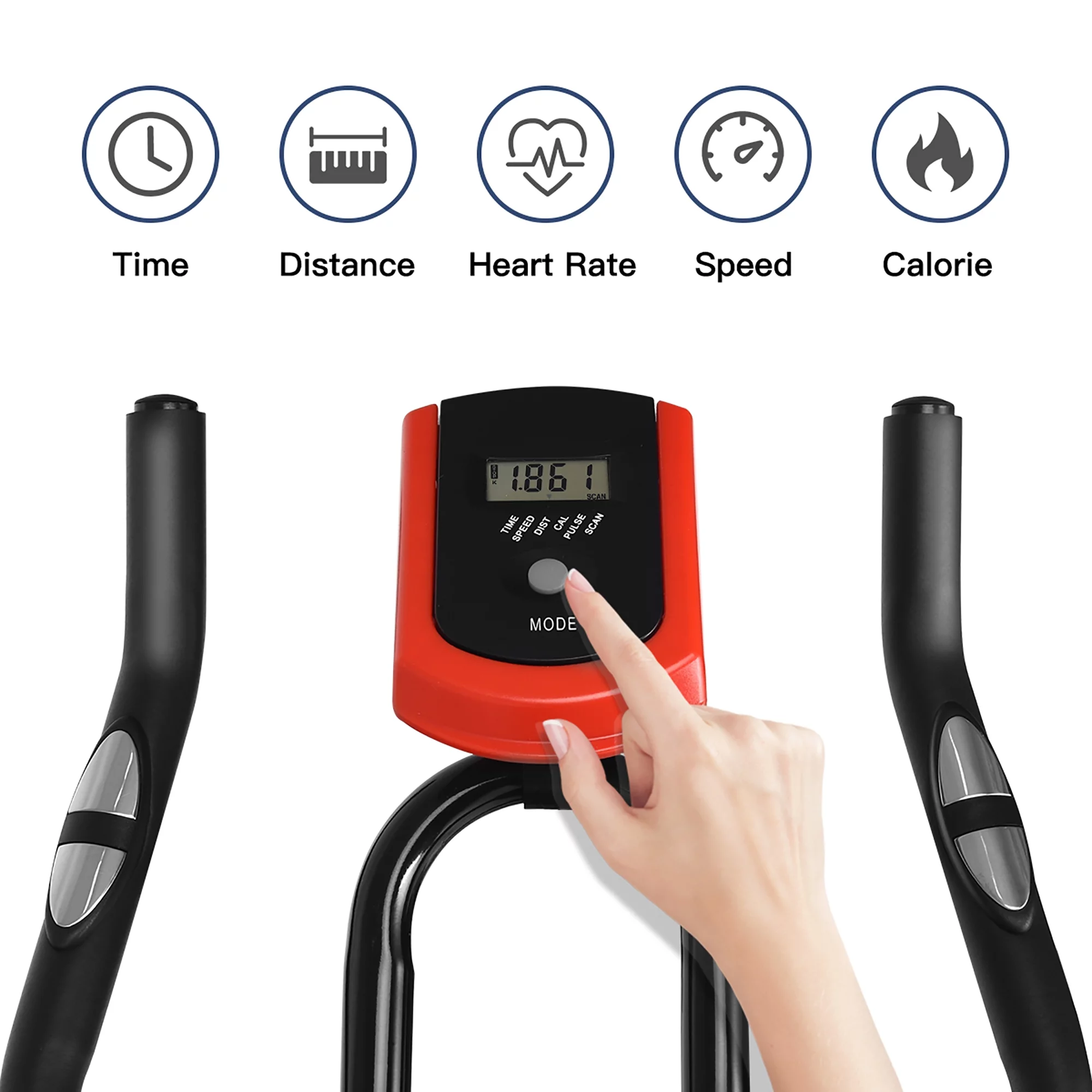 Indoor Exercise Bike Fitness Cardio W/4-way Adjustable Seat - Womvr