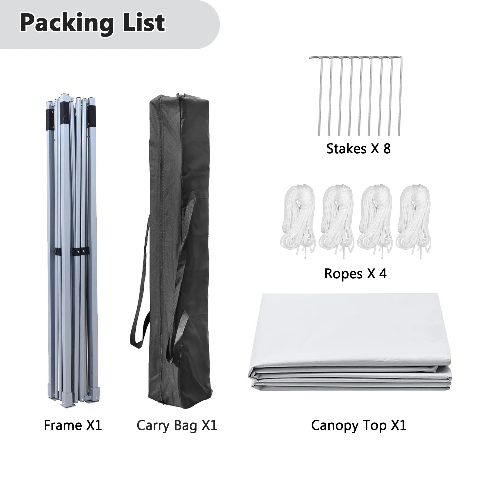 Outdoor Basics 10 ft x 10 ft Pop Up Canopy Tent with Carry Bag, Shade Canopy, Great for Picnic, Yard, Beach, Park, Camping, White - Womvr