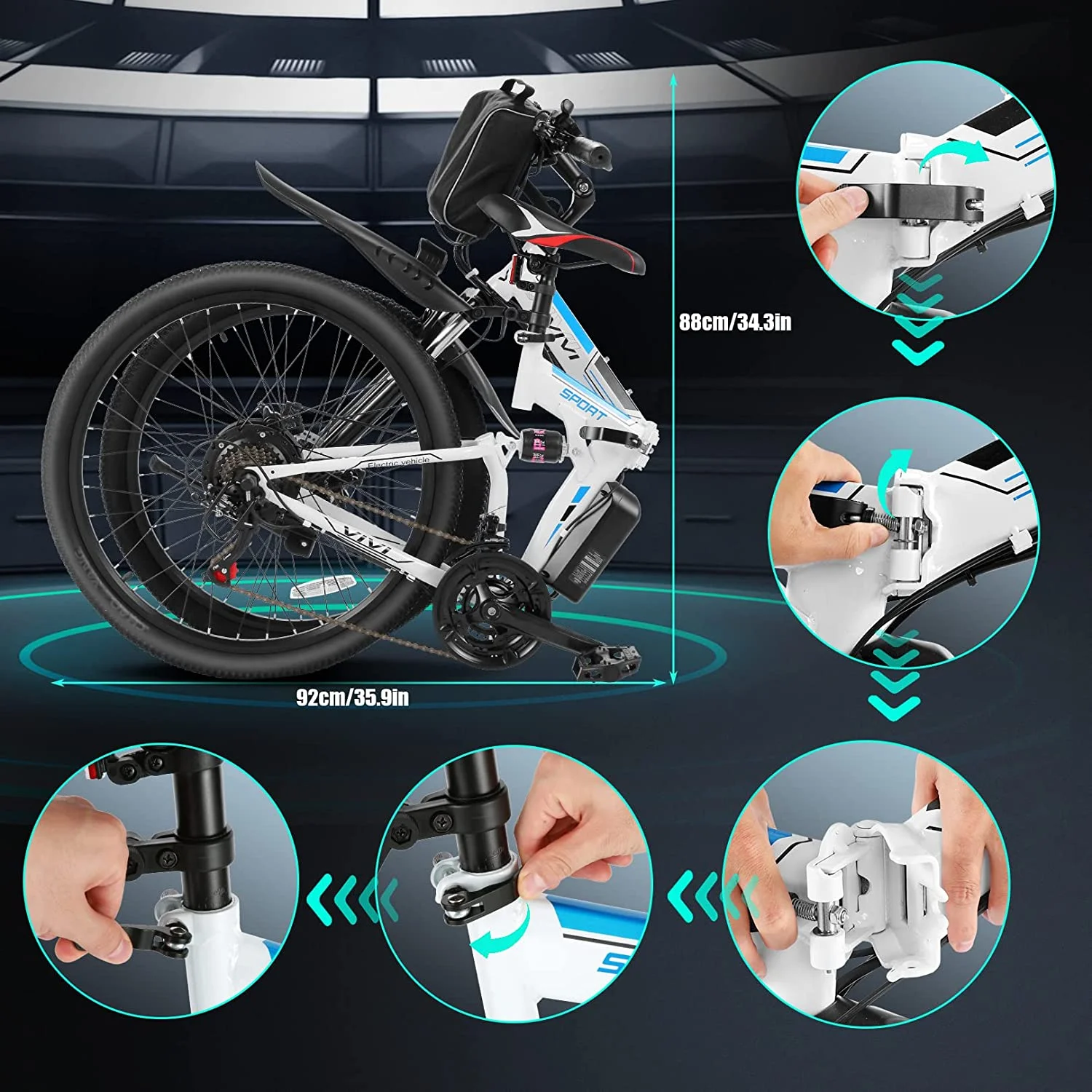 Vivi Electric Bike for Adults 26