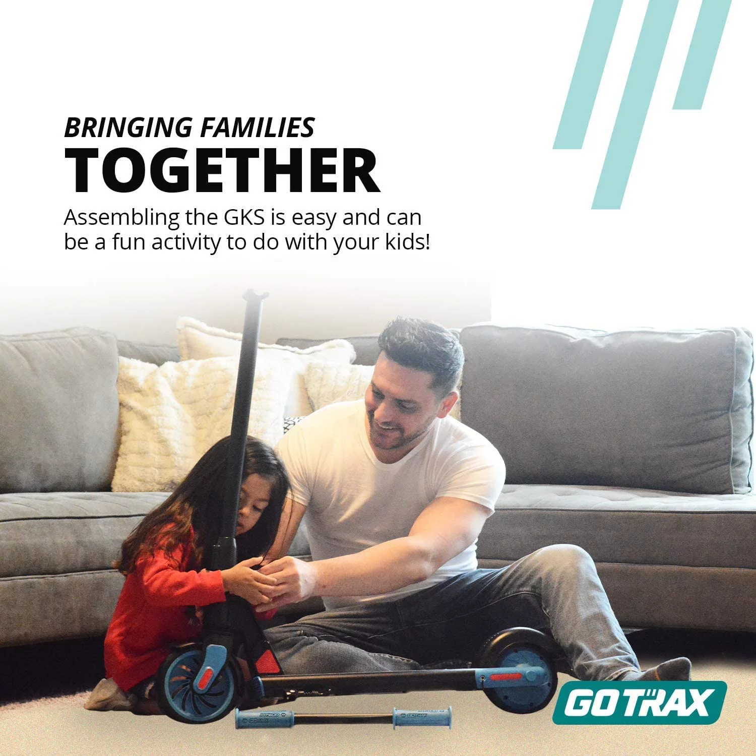 GOTRAX GKS Electric Scooter with 6 In. Solid Tires, 50.4 Wh Lithium Battery up 4 miles, 150W Motor up 7.5 mph for 6-12 Year Old Ages Kids, Blue - Womvr