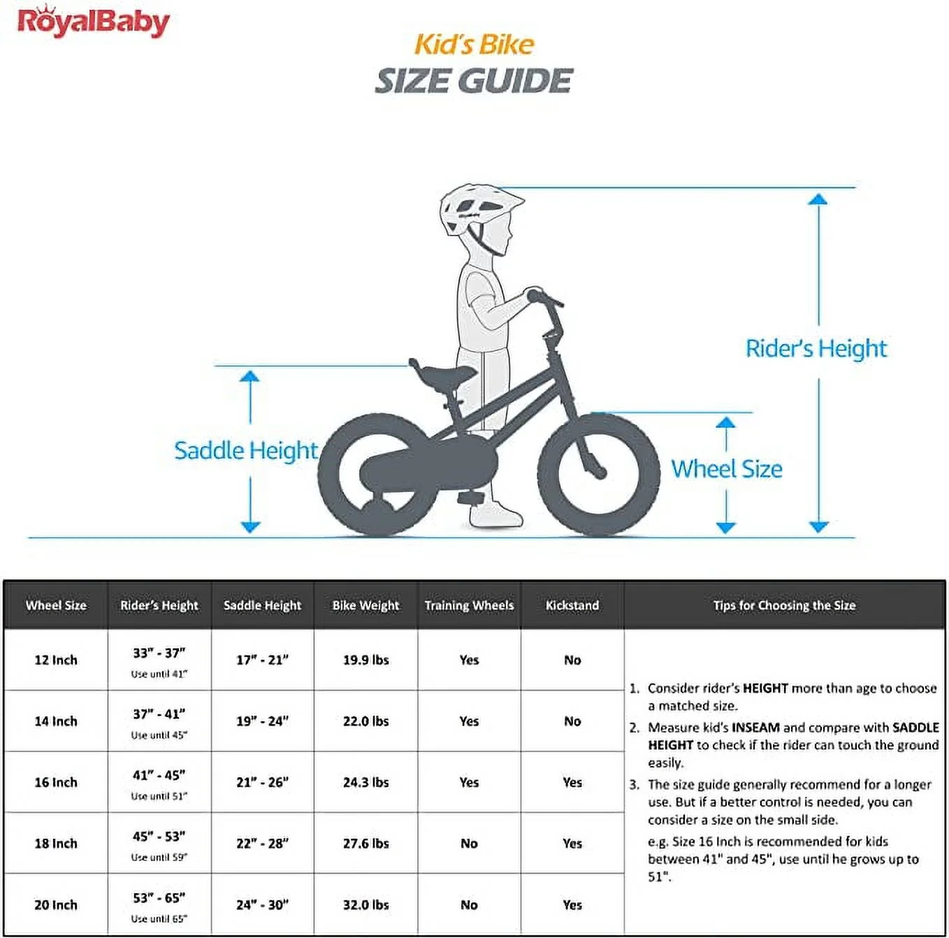 Royalbaby Girls Kids Bike Star Girl 12 In Bicycle Basket Training Wheels Blue Child's Cycle - Womvr