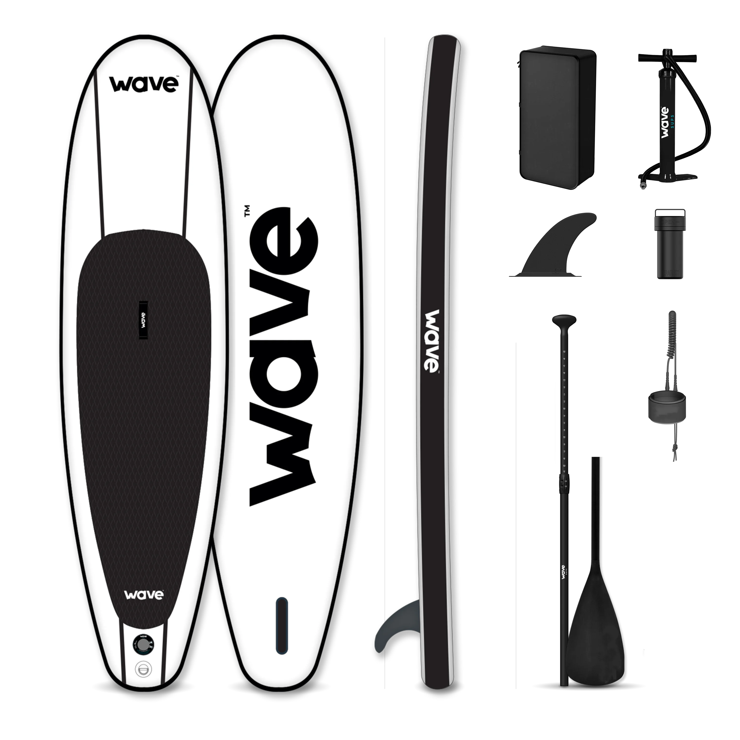 Wave Classic SUP Package | White Stand Up Inflatable Paddle Board 11ft - Womvr