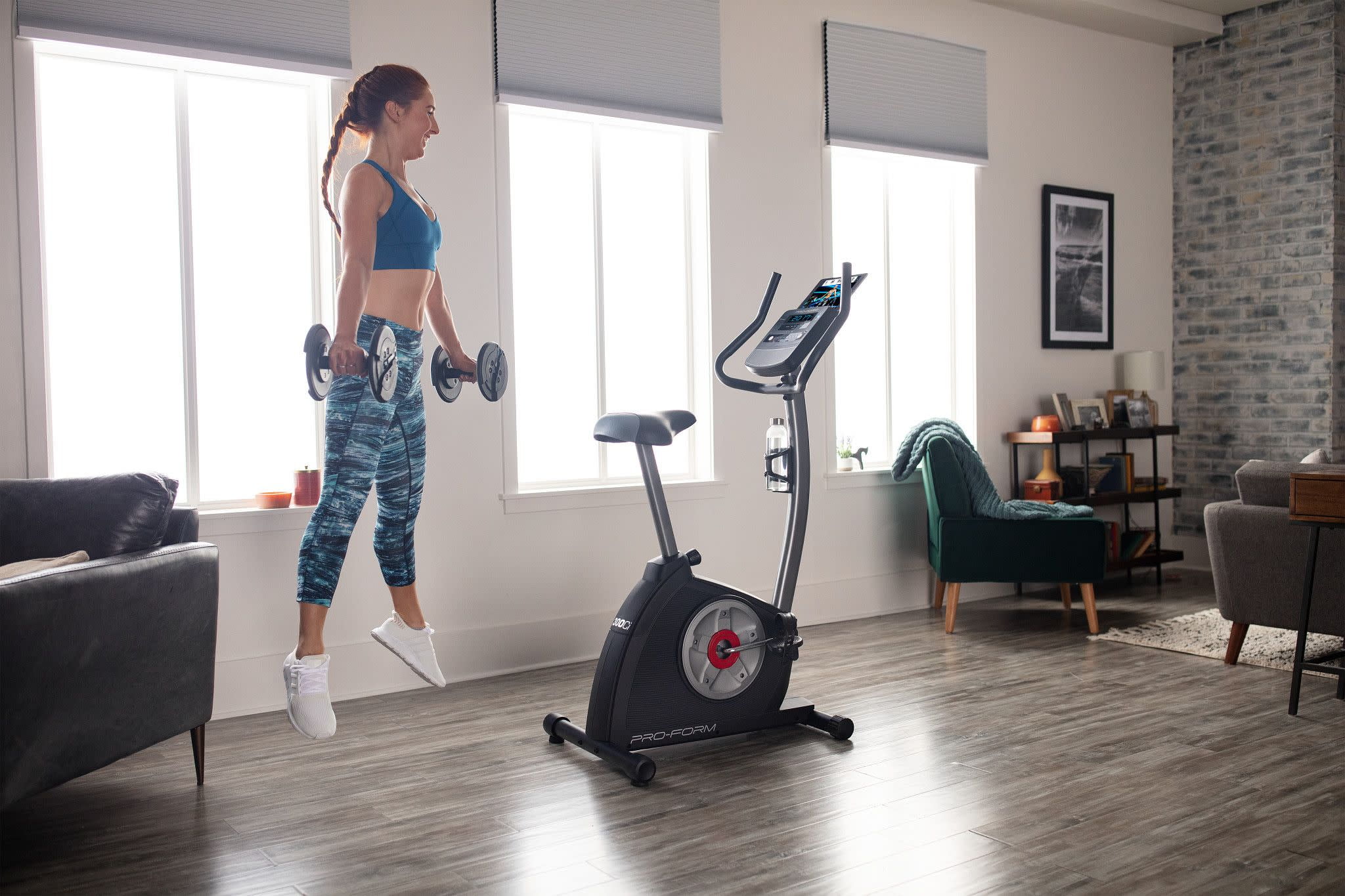 ProForm Cycle Trainer 300 Ci Upright Stationary Exercise Bike, Compatible with iFIT Personal Training - Womvr