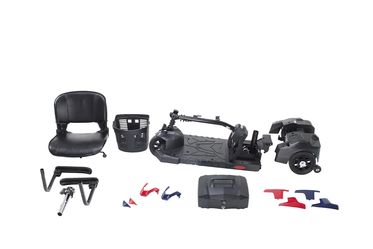 Drive Medical - Spitfire Scout 3 Transportable Mobility Scooter (12 AH Battery) Including Extended 5-Year Warranty - Womvr