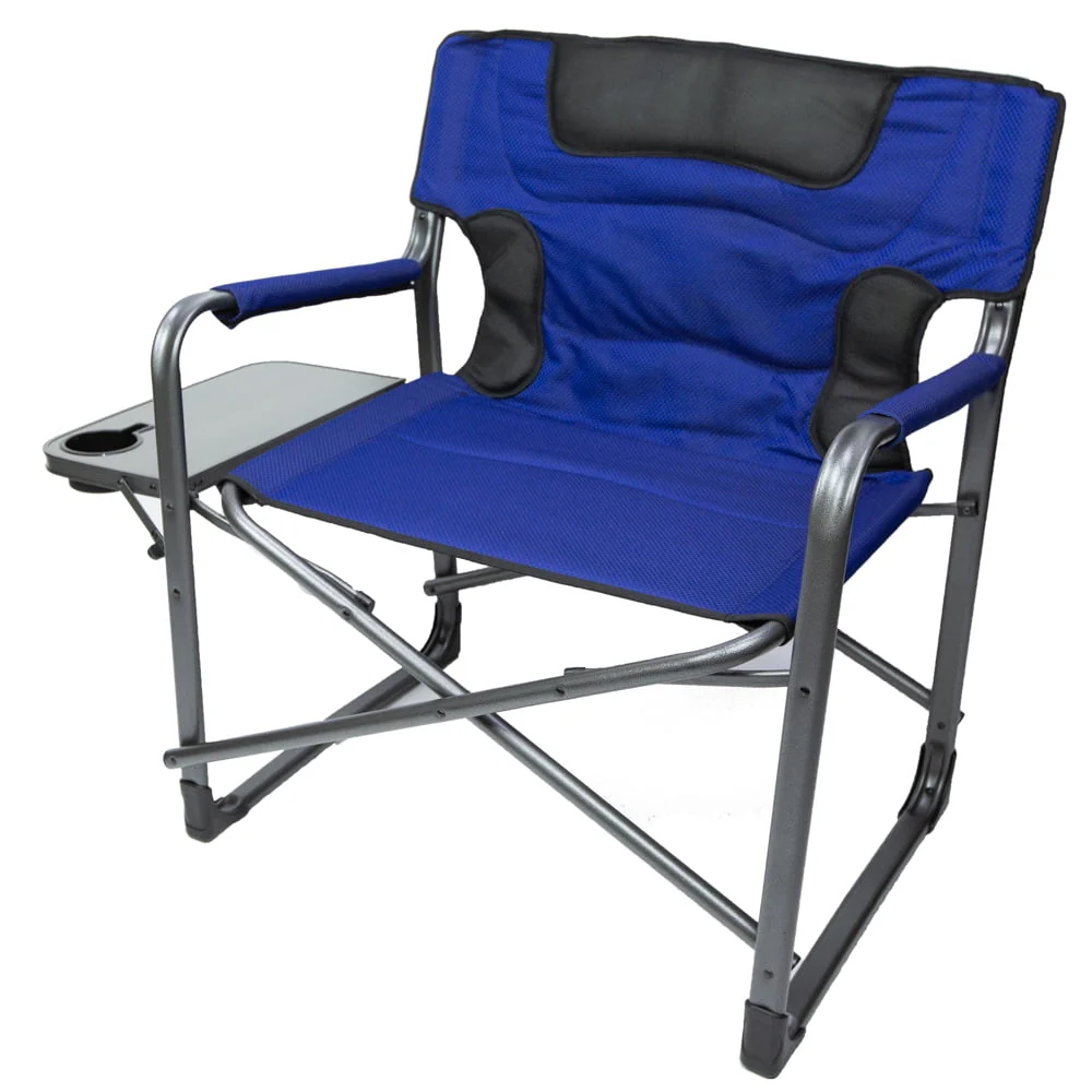Ozark Trail Camping Director Chair XXL, Blue, Adult, 10lbs - Womvr
