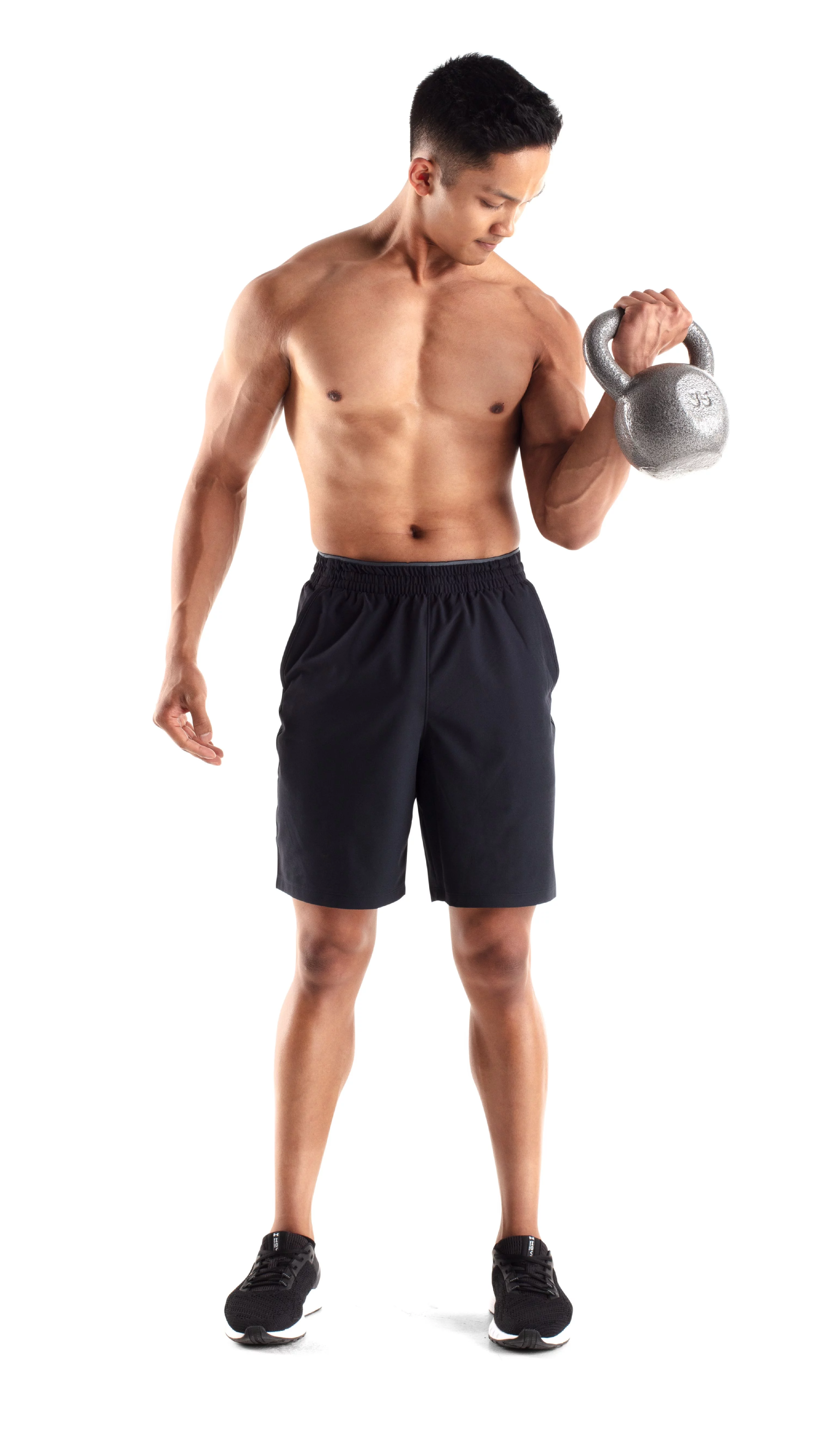 Weider, 30lb Cast Iron Hammertone Finish Kettlebell, Single - Womvr