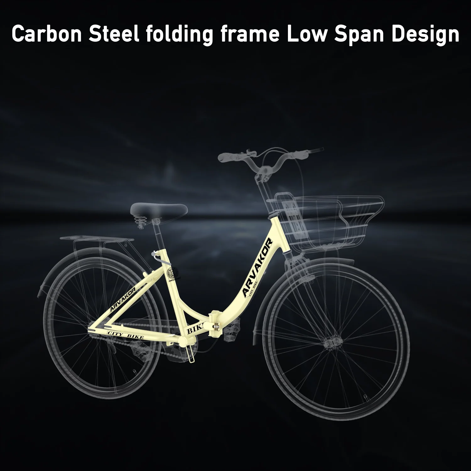 ARVAKOR 26 Inch Women Bike, Classic Bicycle Retro Bicycle, Cruiser Bike, Beige - Womvr