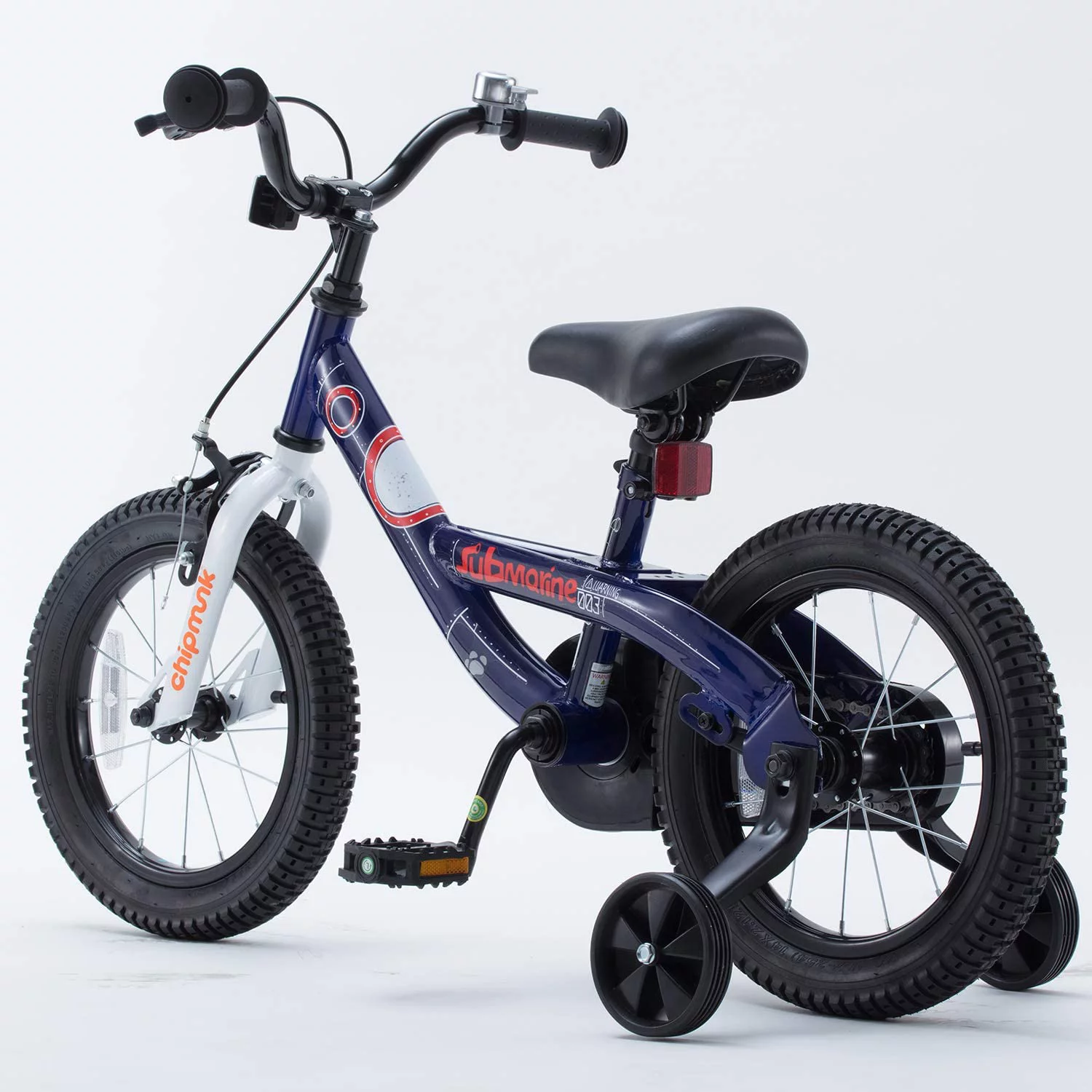 Royalbaby Chipmunk Boys Girls and Kid's Submarine Steel 18 In Bike with kickstand Blue - Womvr