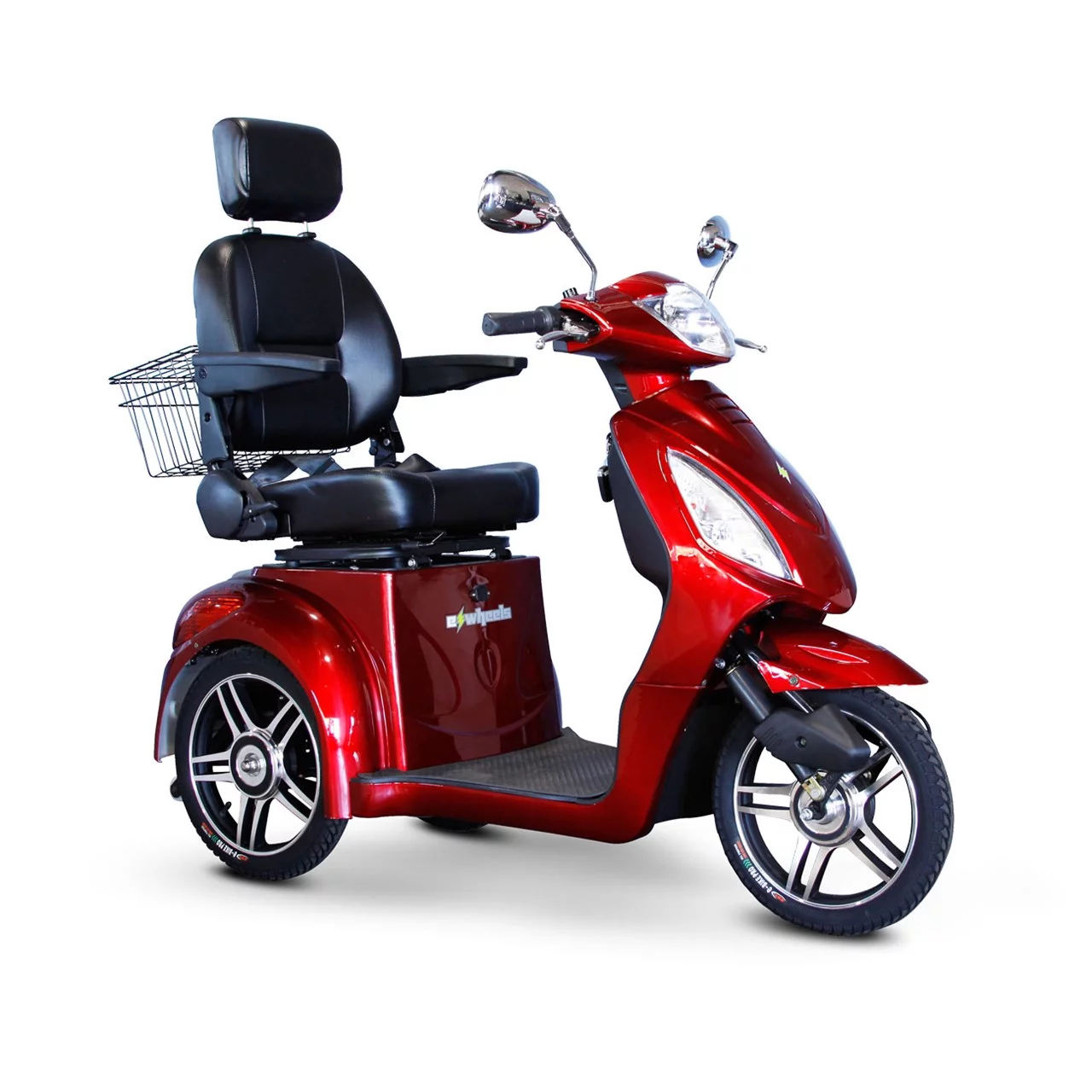 E-Wheels EW-36 3-Wheel Electric Senior Mobility Scooter - Red - Womvr