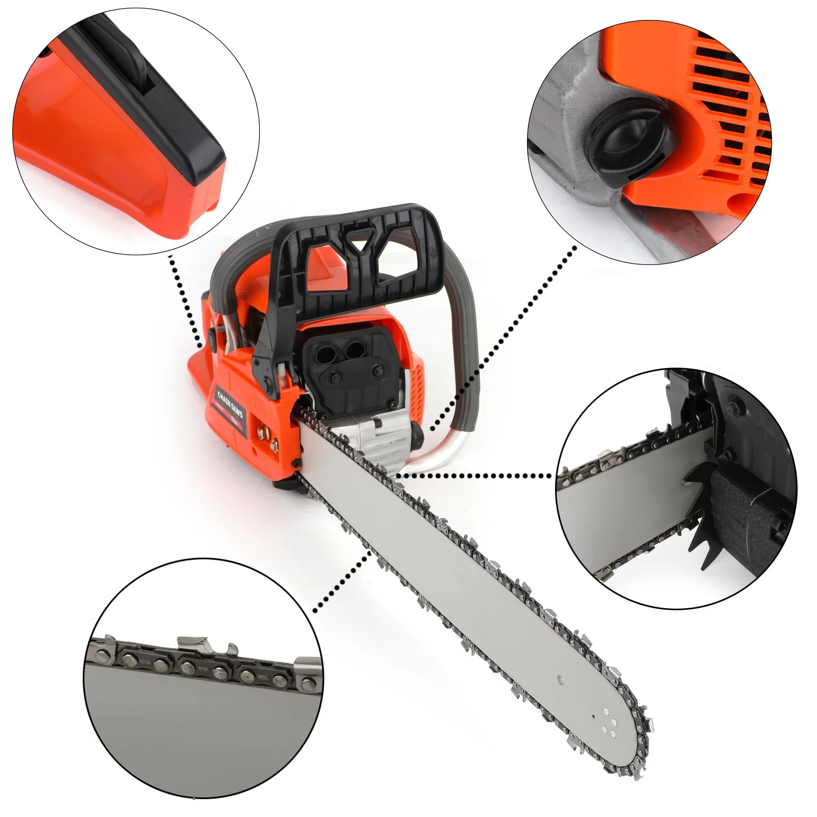 TOPTENG Gasoline Chainsaw with 22 in. Bar 52CC Engine 2-Cycle Gas Powered Chainsaw for Farm/Garden/Ranch/Firewood - Womvr