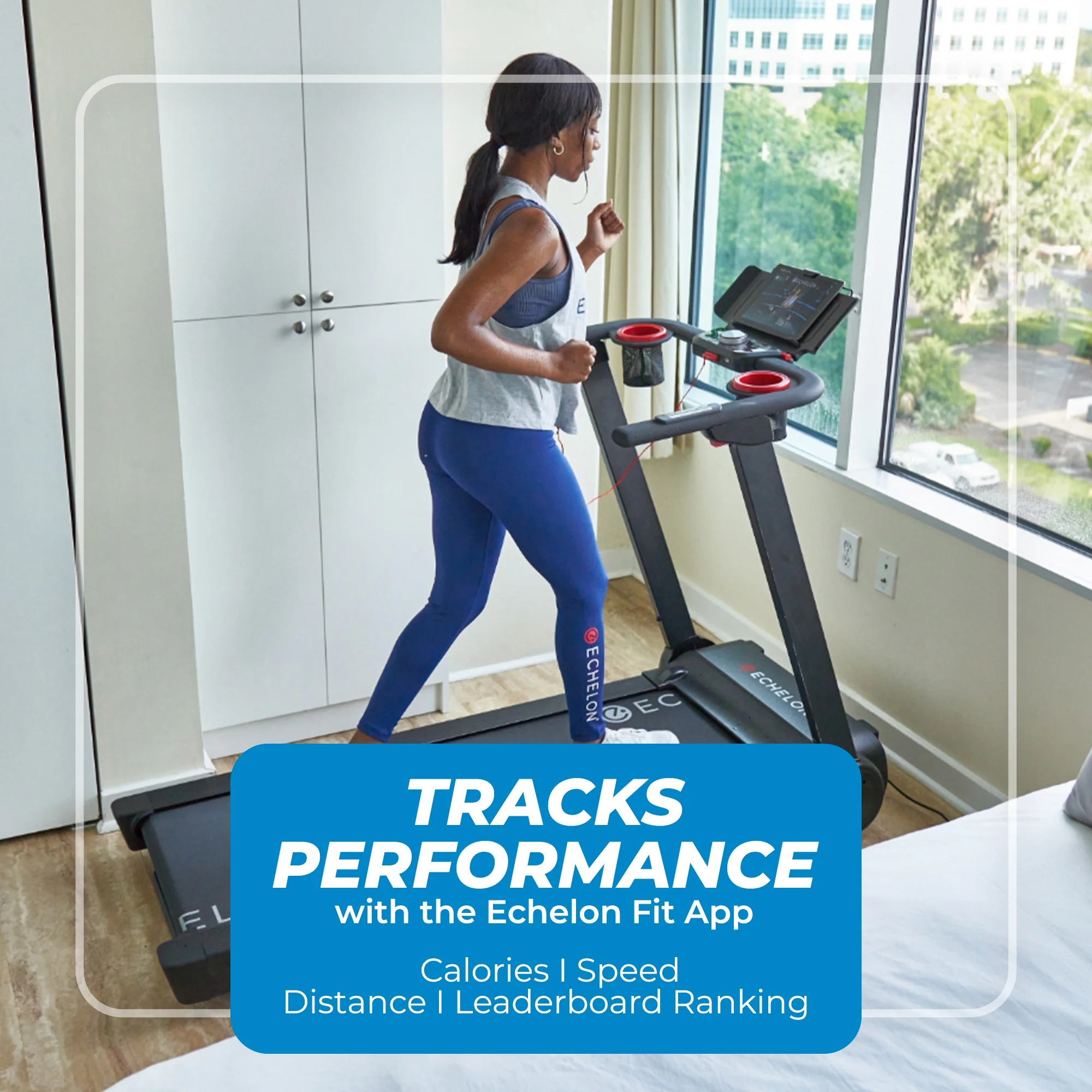 Echelon Stride Sport 2 Auto-Fold Compact Treadmill with 12 Levels of Incline + 30-Day Free Membership - Womvr