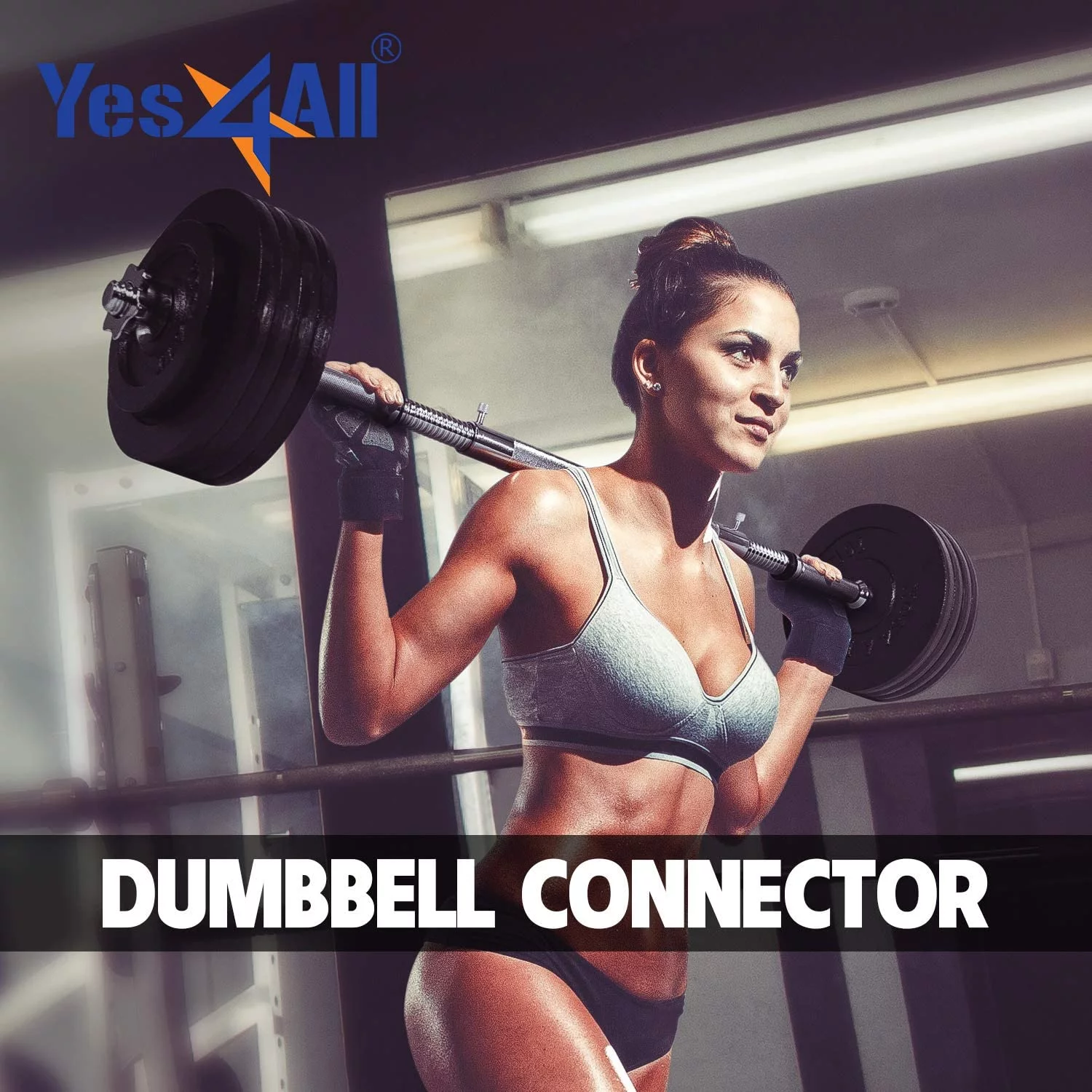Yes4All 100 lbs Adjustable Dumbbells + Dumbbell Connector, Combo/Set - Womvr