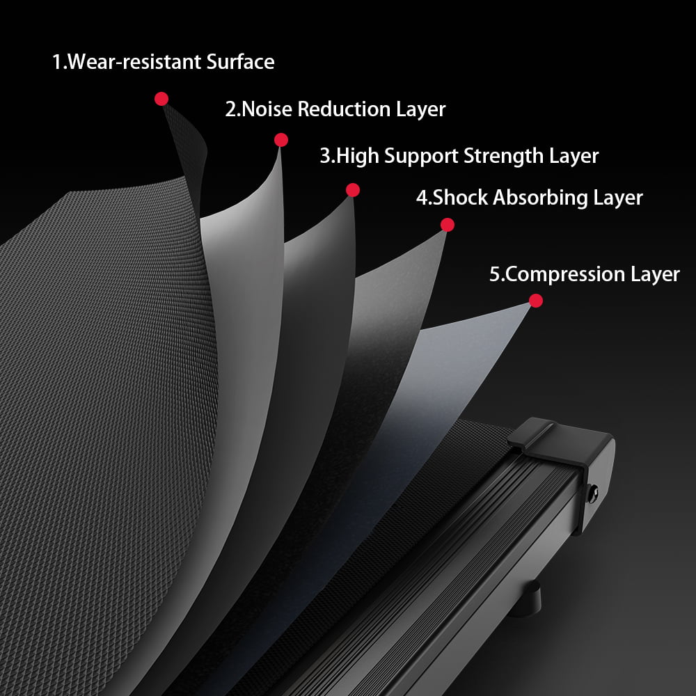 Bigzzia Walking Pad Under Desk Treadmill, Treadmills with Remote Control & LCD Display for Home Office, 265 lbs Max Weight, Gray - Womvr
