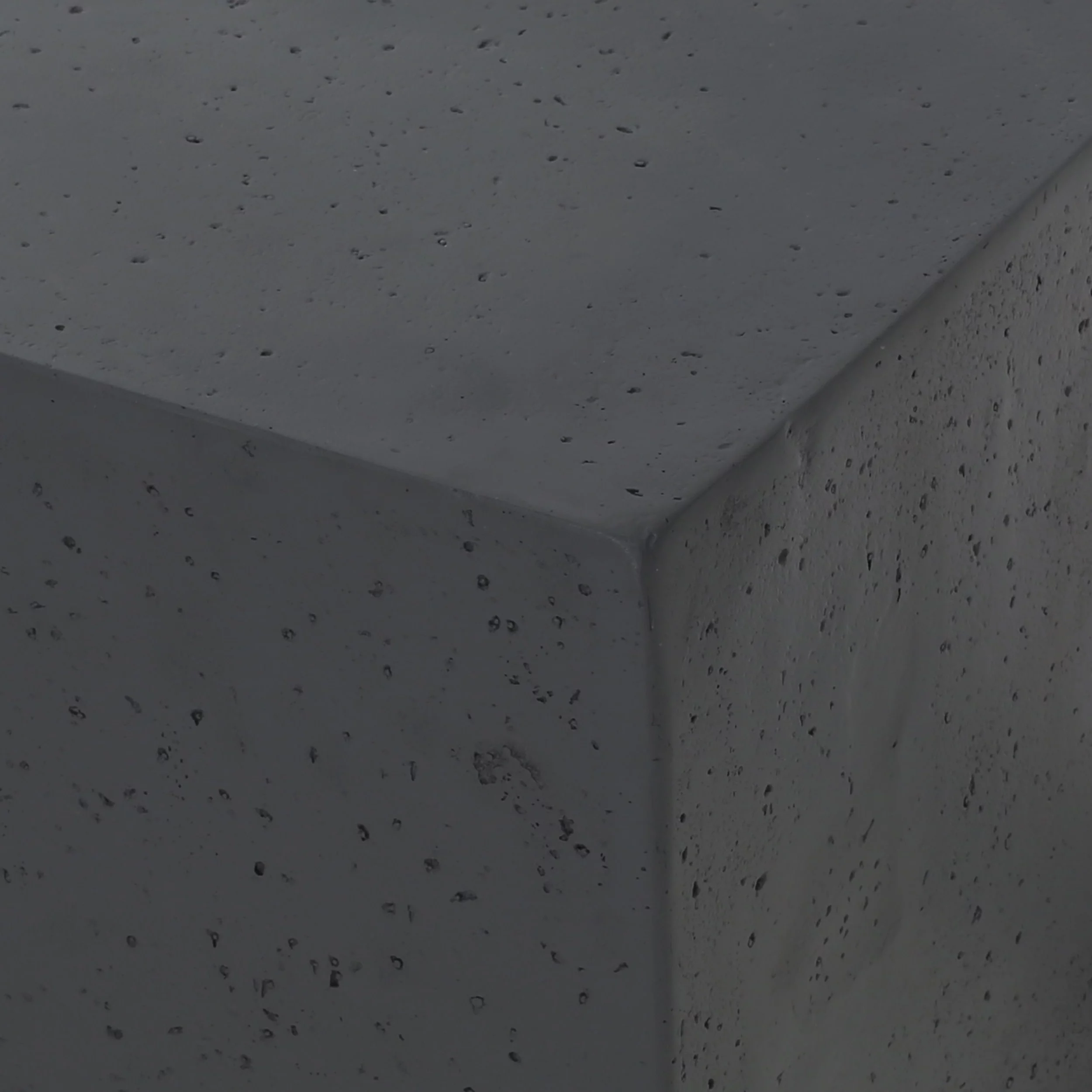 Mayfair Lightweight Concrete Outdoor 50,000 BTU Rectangular Fire Pit (No Tank Holder), Dark Gray - Womvr