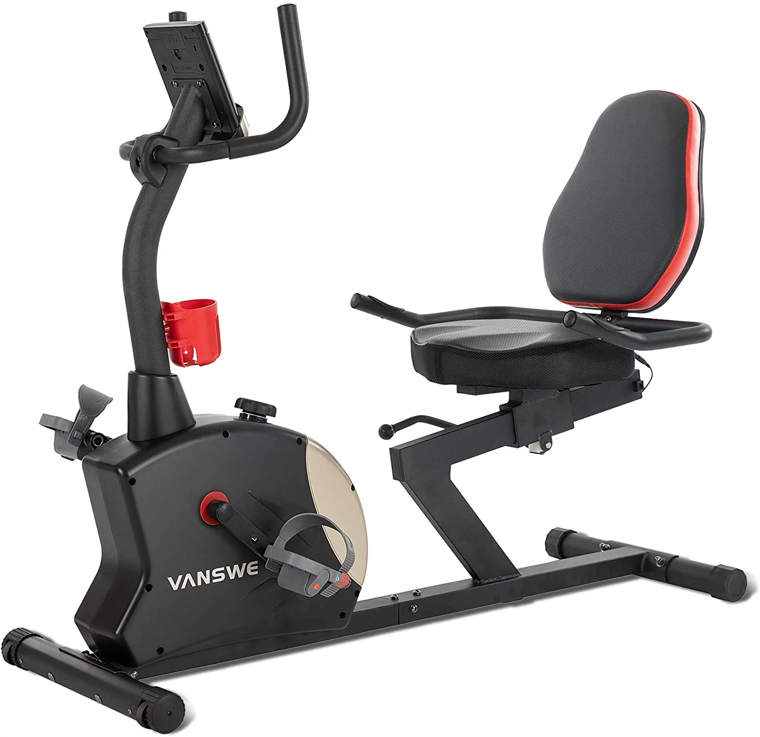 Vanswe Recumbent Exercise Bike 400 lbs. Weight Capacity Magnetic Resistance Recumbent Bike - Womvr