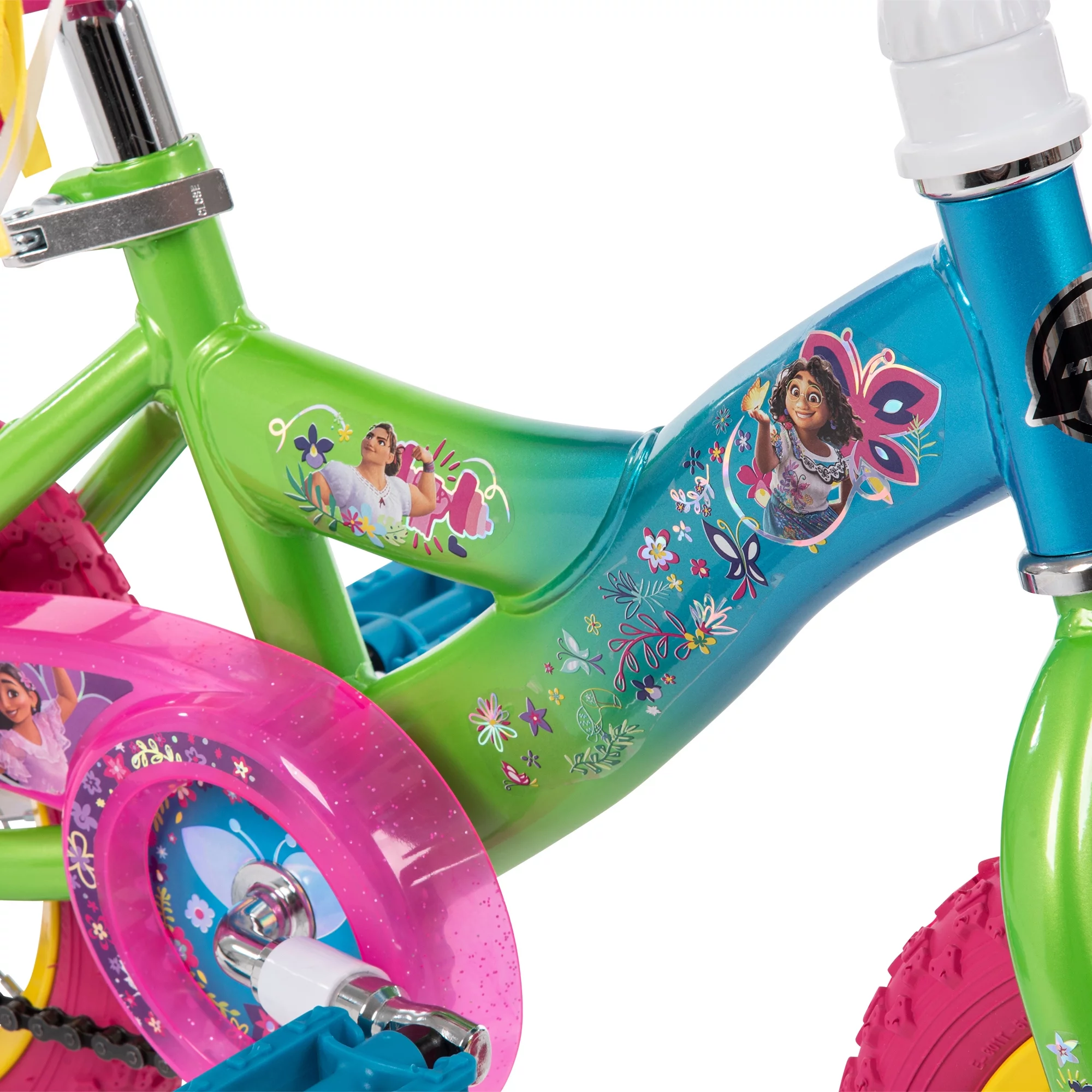 Disney Encanto 12-inch Bike for Girls, Ages 3+ Years, Pink/Green/Blue, by Huffy - Womvr