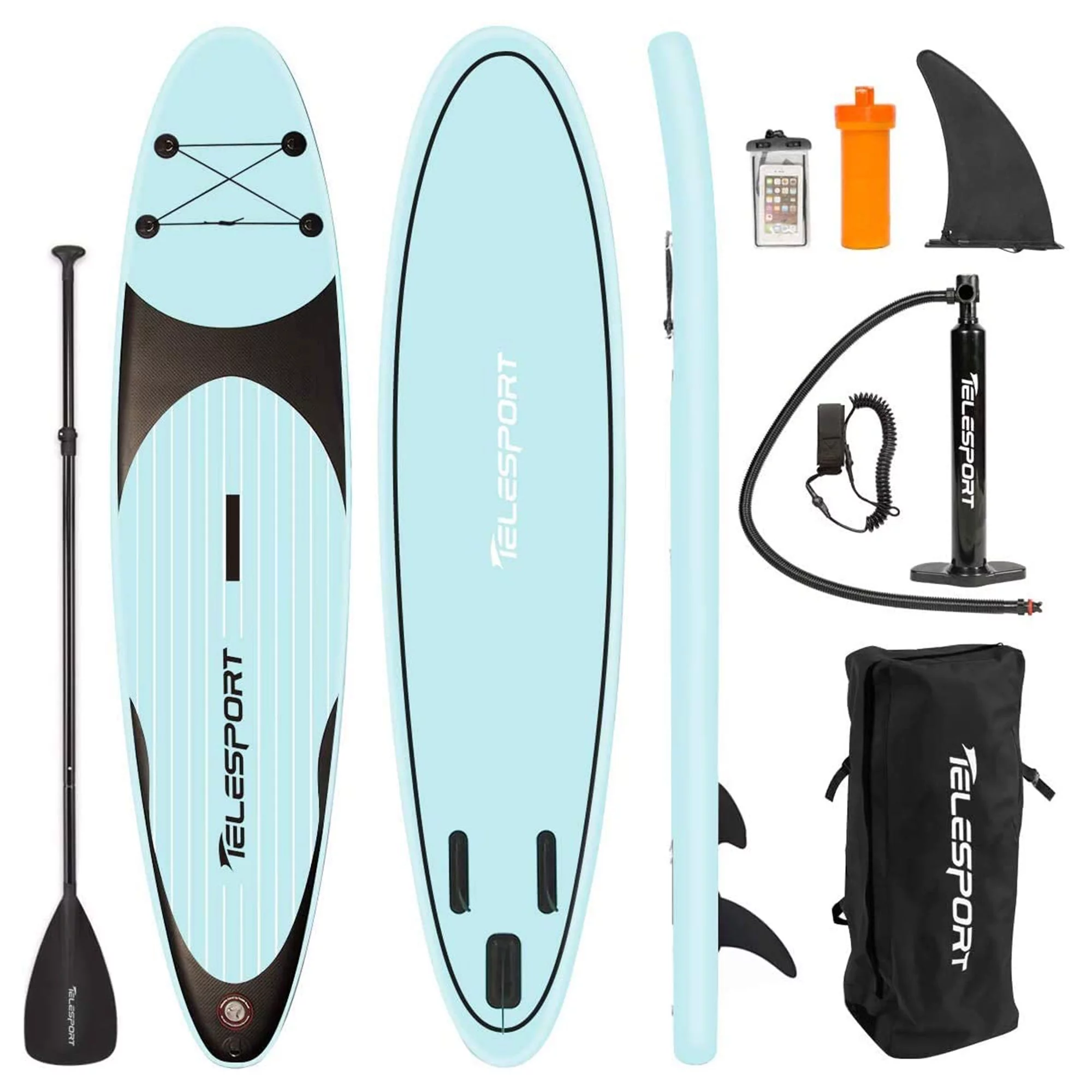TELESPORT Paddle Boards Inflatable Paddleboard with Accessories, Blue - Womvr