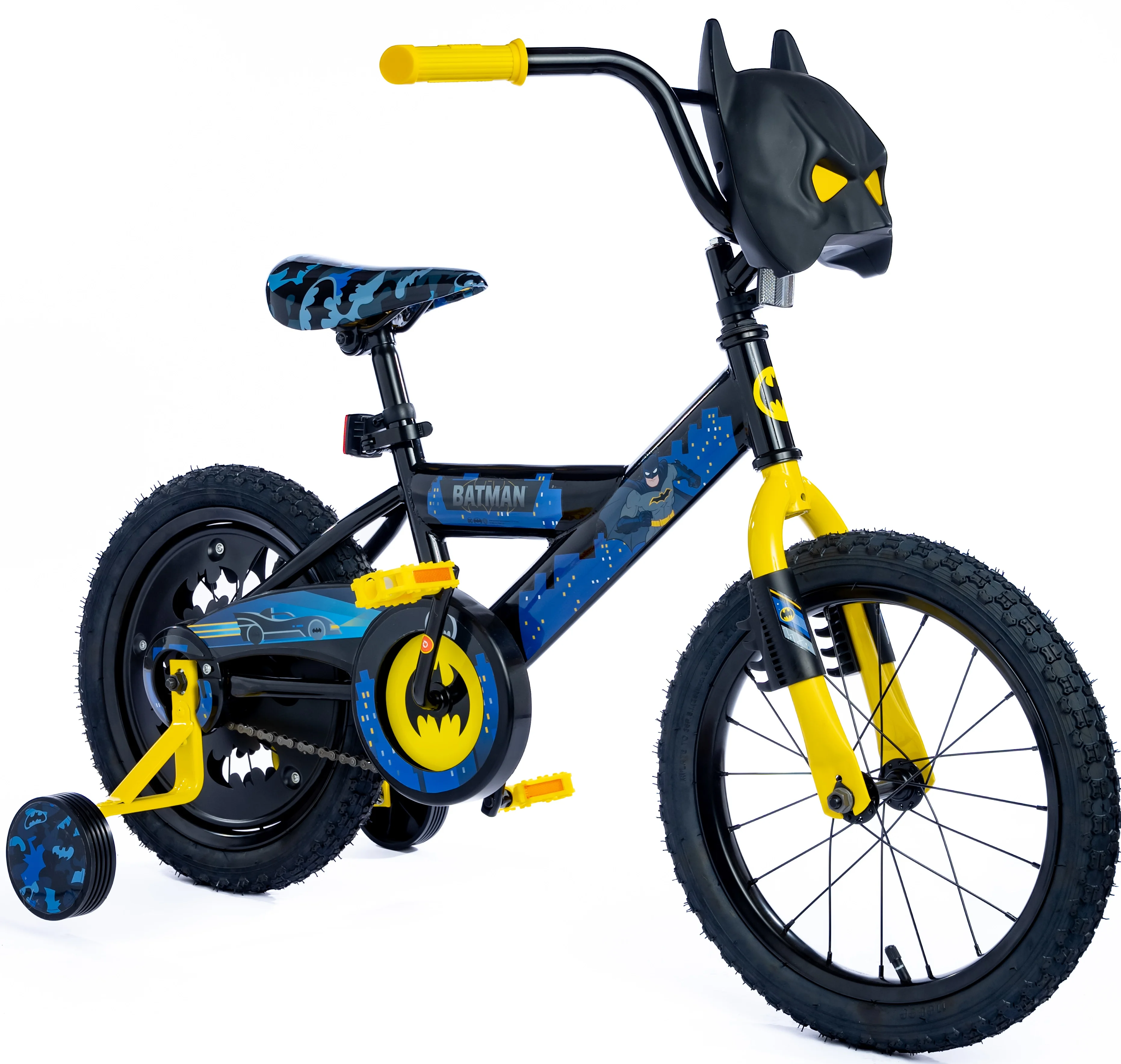 16 inch Batman Bike includes Mask with glowing eyes! - Womvr