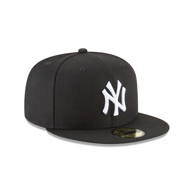 New York Yankees Black and White Basic 59FIFTY Fitted Hat - Womvr