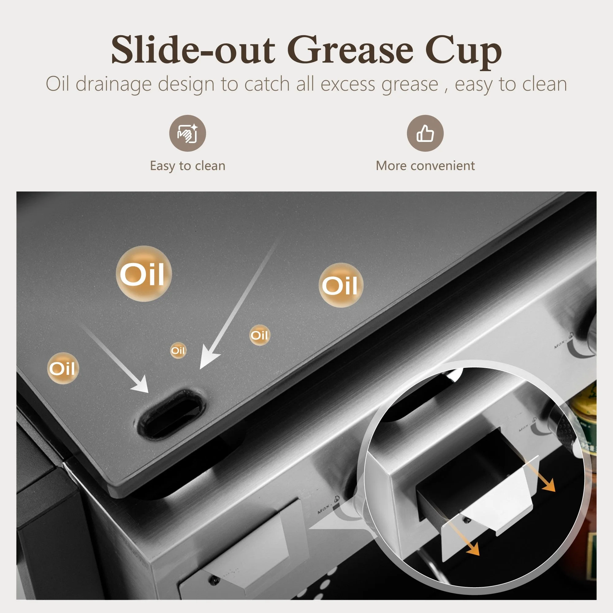 Alpha Joy 3-Burner Propane Gas Griddle Outdoor Flat Top Gas Grill Can Be Detached Table Top Griddle for Camping - Womvr