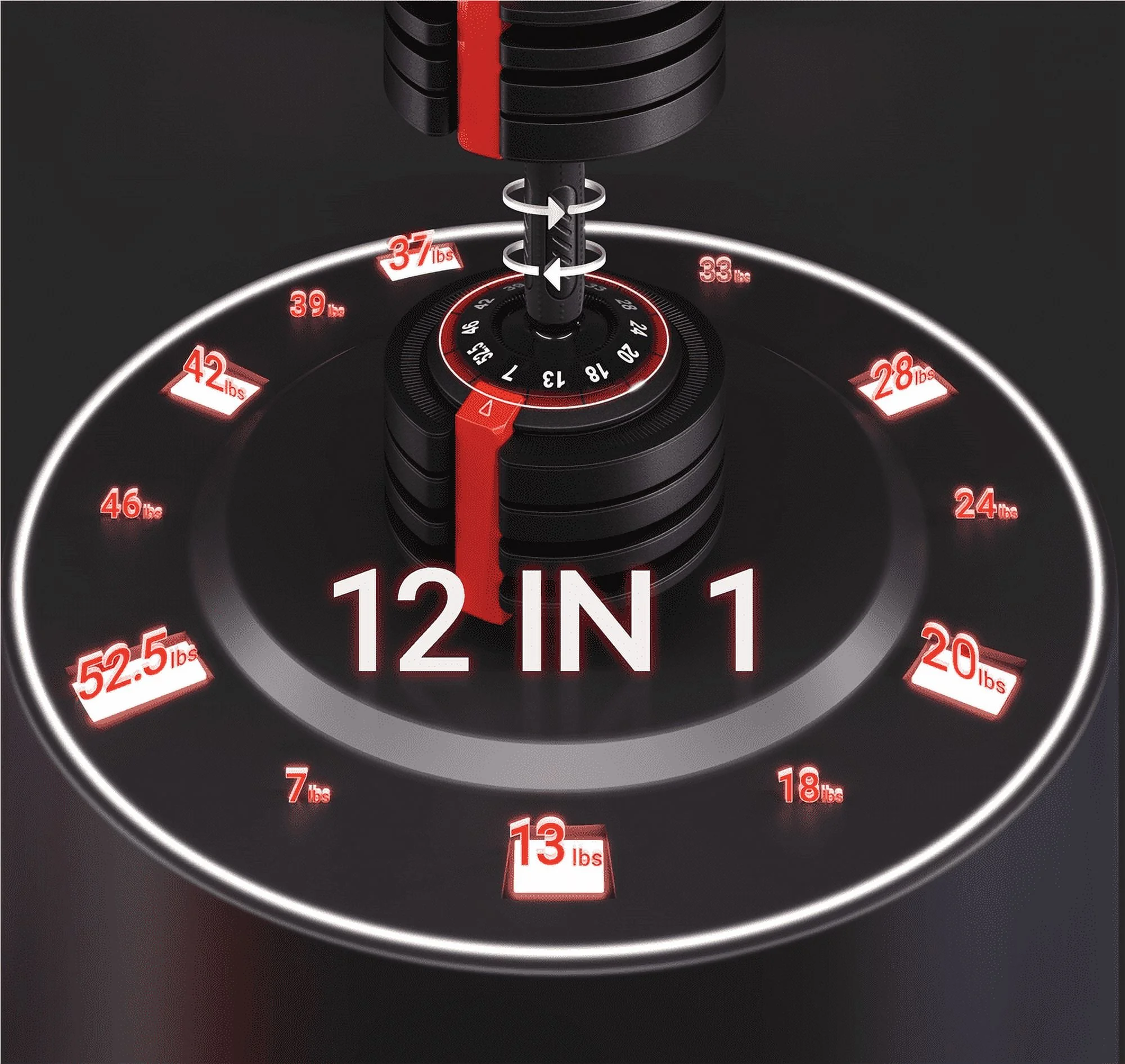 Yaheetech 12-in-1 Adjustable Dumbbell Set with Tray, Black - Womvr